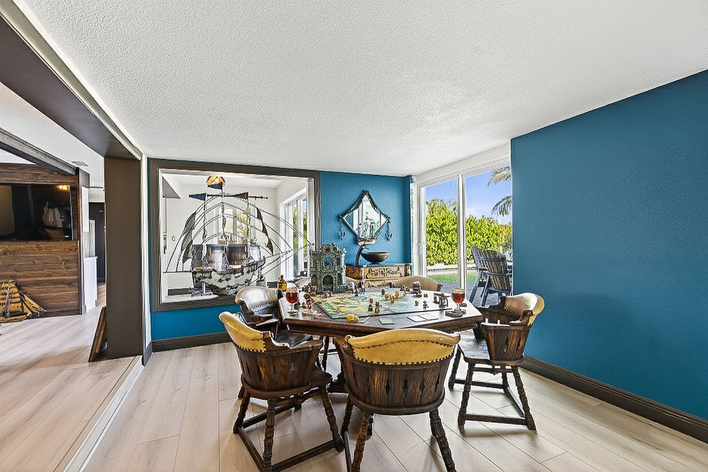Poker table and a trove of board games overlooking the pool and sea. Bluff like a buccaneer, plot treasure maps, and keep the crew entertained between voyages.