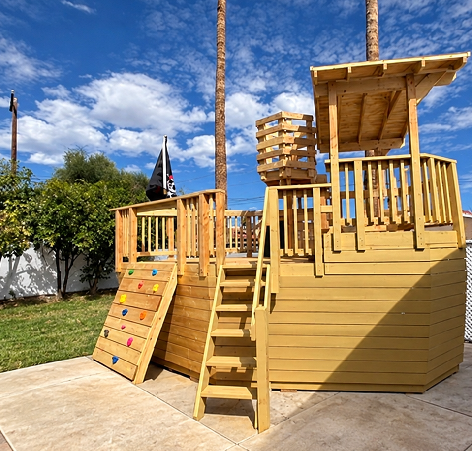 Climb, slide, find loot, sail the seas!  Not for land lovers!