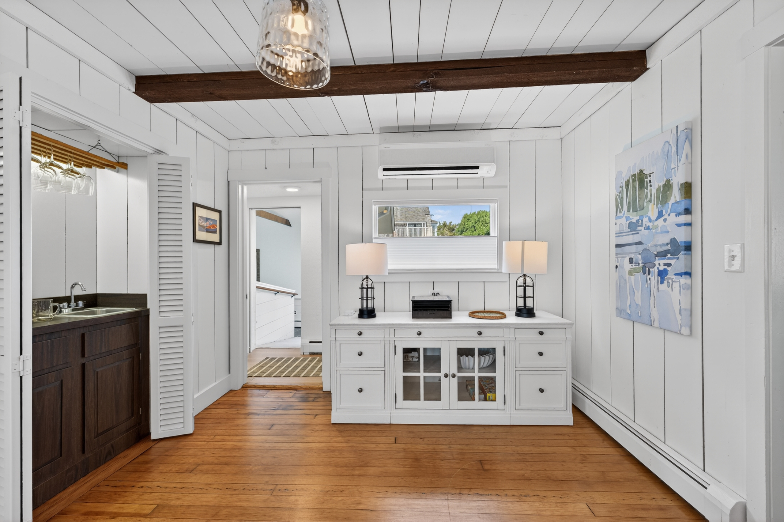 Clean, well-maintained kitchen with everything you need for preparing meals and snacks.