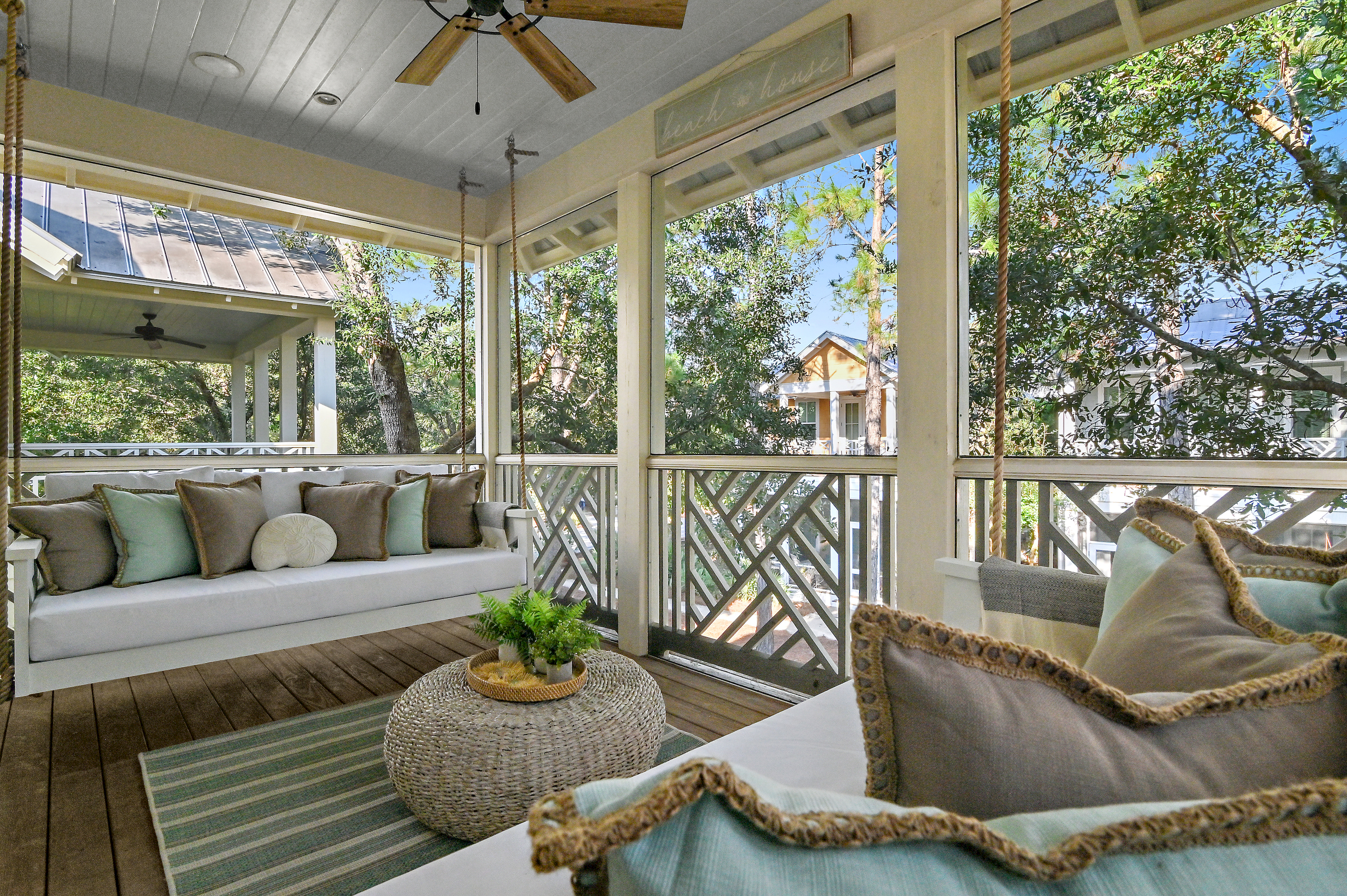 Unwind on the cozy bed swing — the perfect spot for a lazy afternoon.