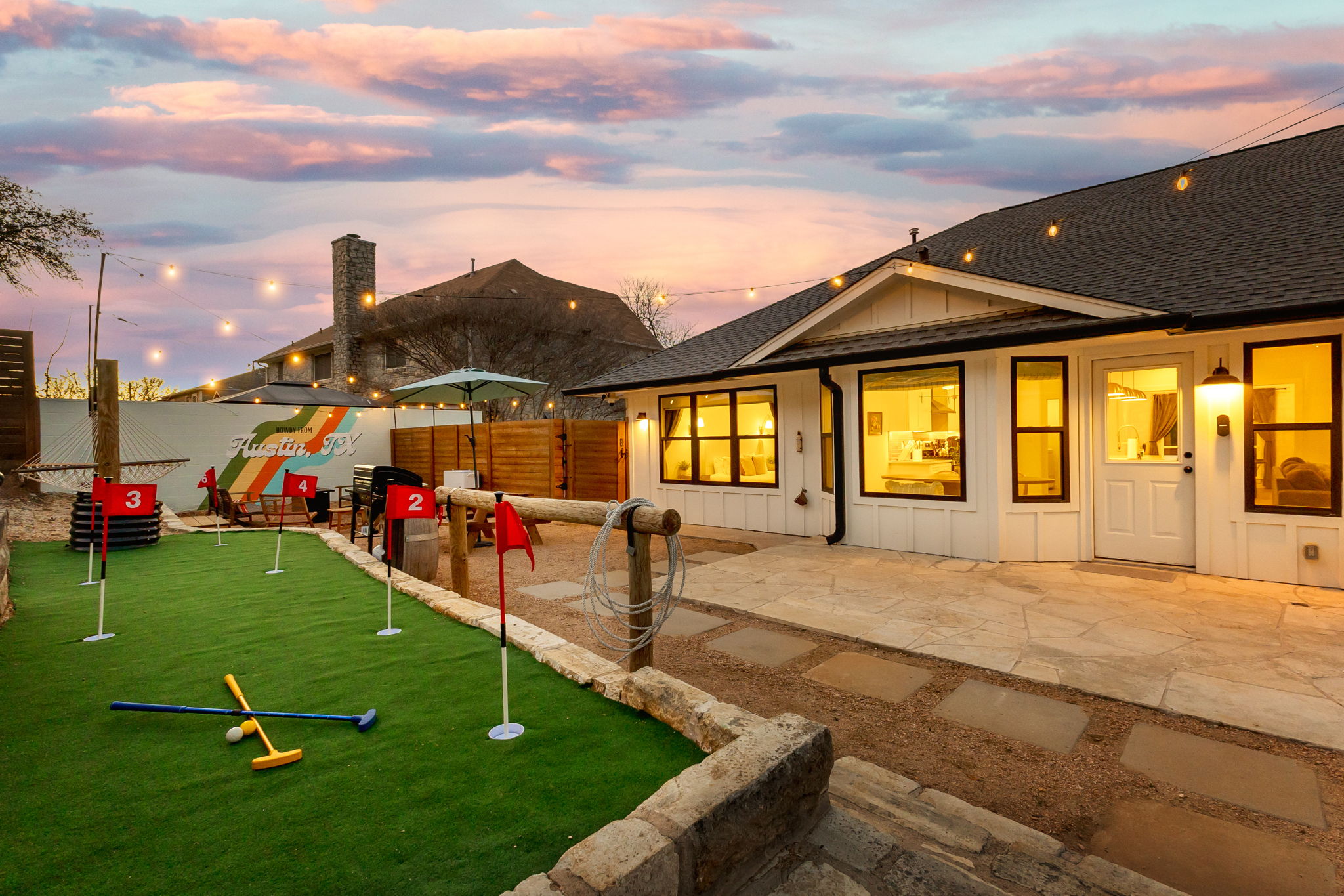 Your outdoor hangout with a fire pit for s'mores, lounge seating for everyone, and sunsets that make you forget to check your phone.