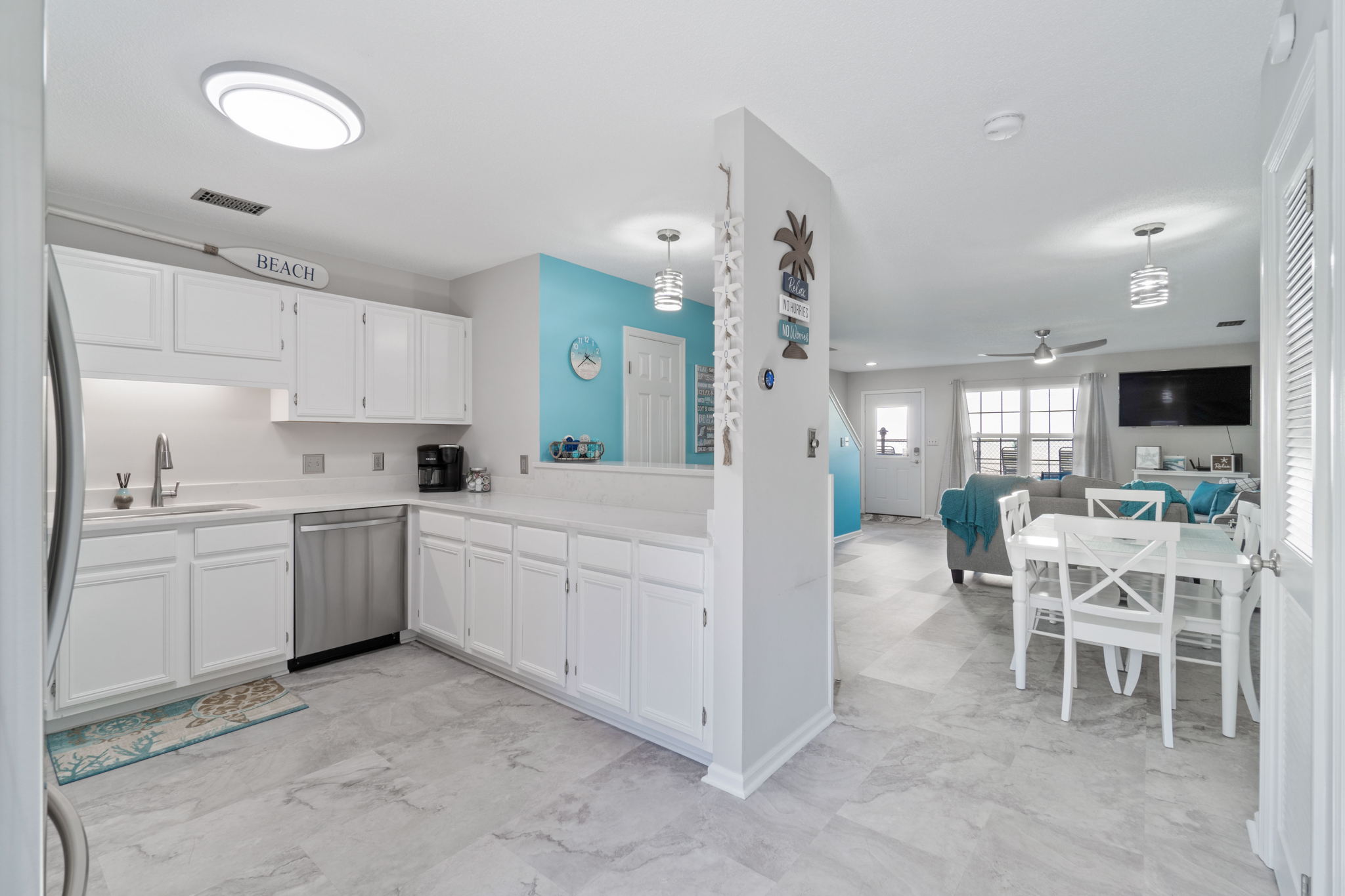 Kitchen to living room view
