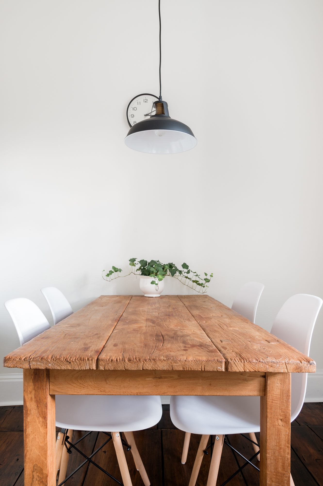 The dining table, with seating for four