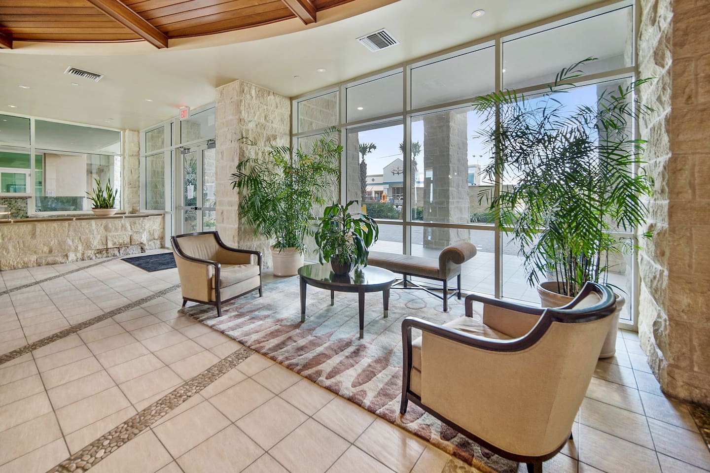 Aqua Resort lobby area.