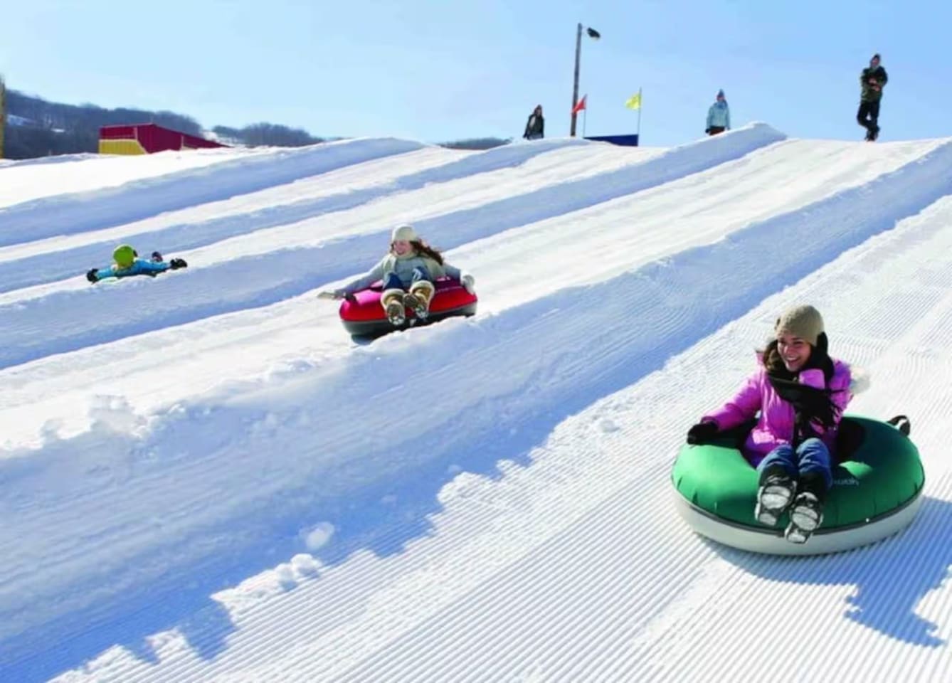 Kids and adults will love snow tubing! 