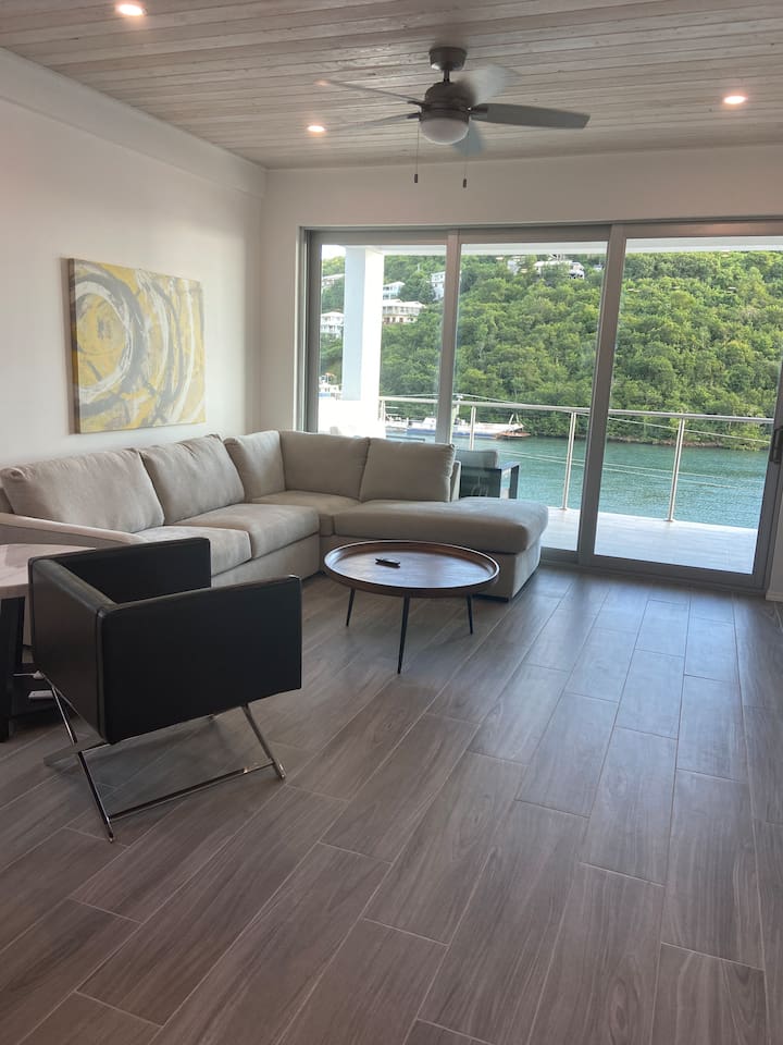 Enjoy living area with fabulous waterfront views!