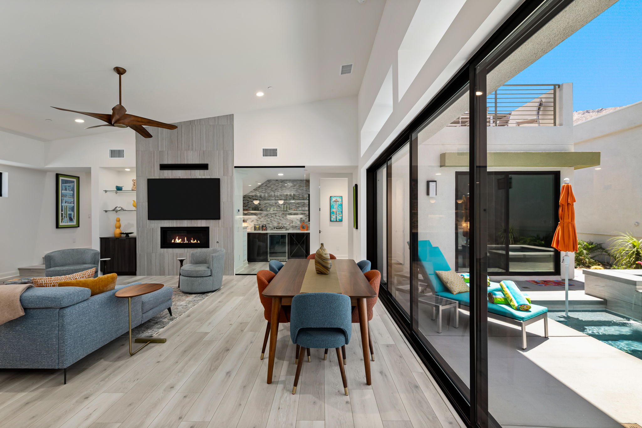 Dining Area and Pool Area