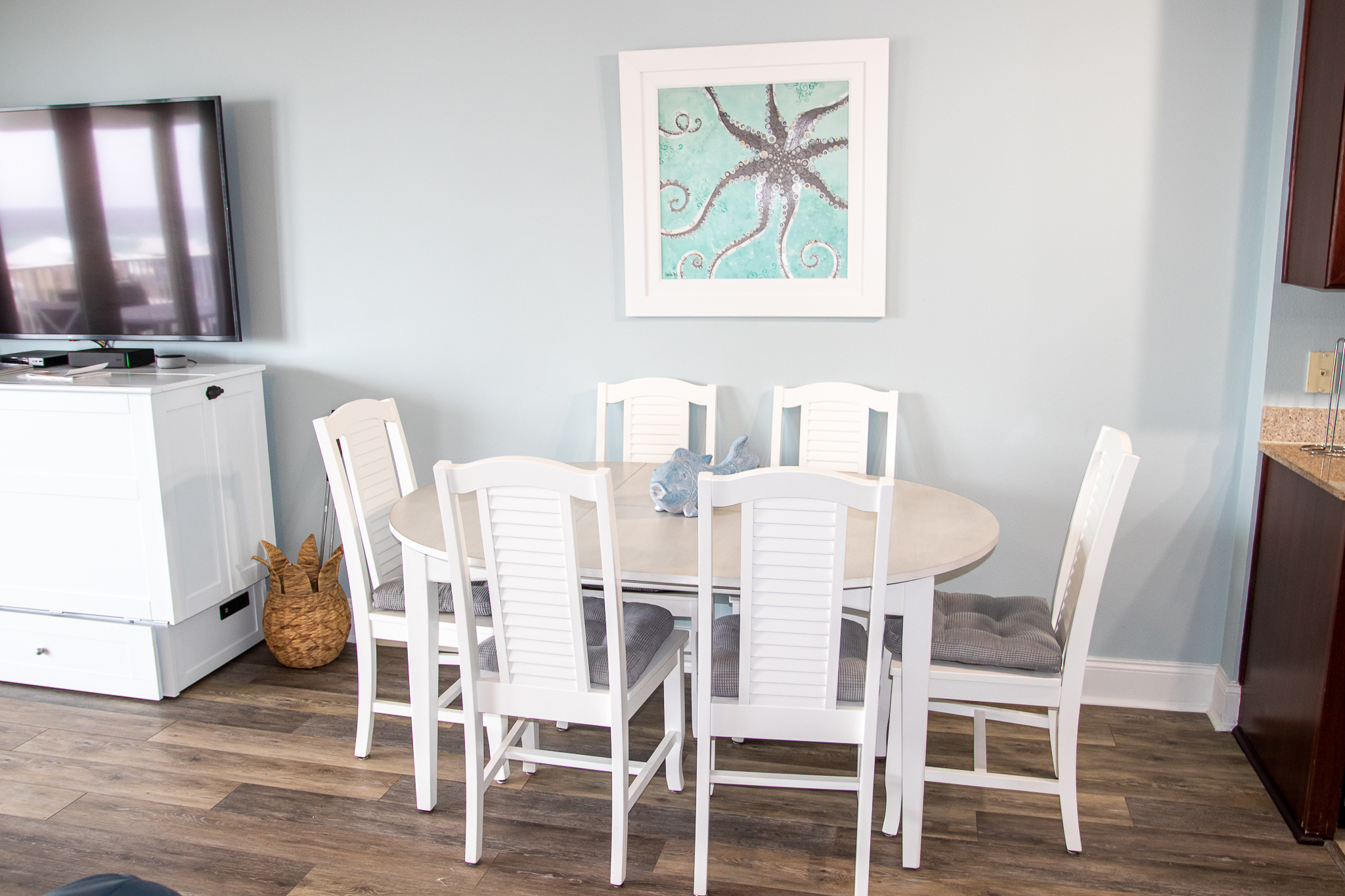 large table with 6 chairs