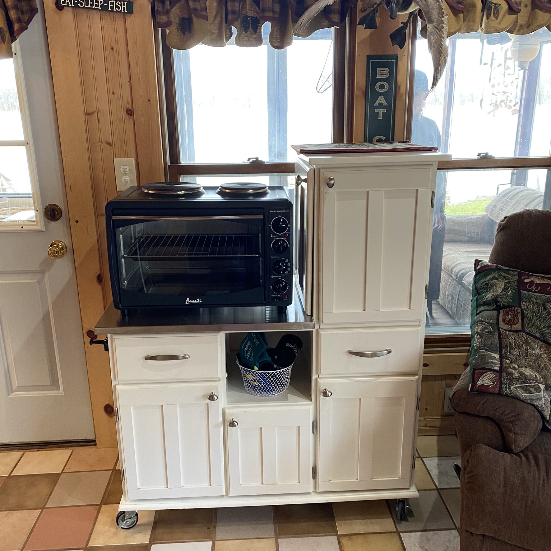Cooking center. A Oven/stove combination will be added in May.