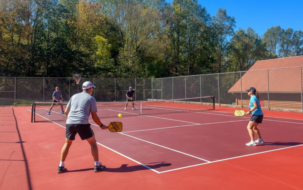 There's a pickleball court right next to the cabin