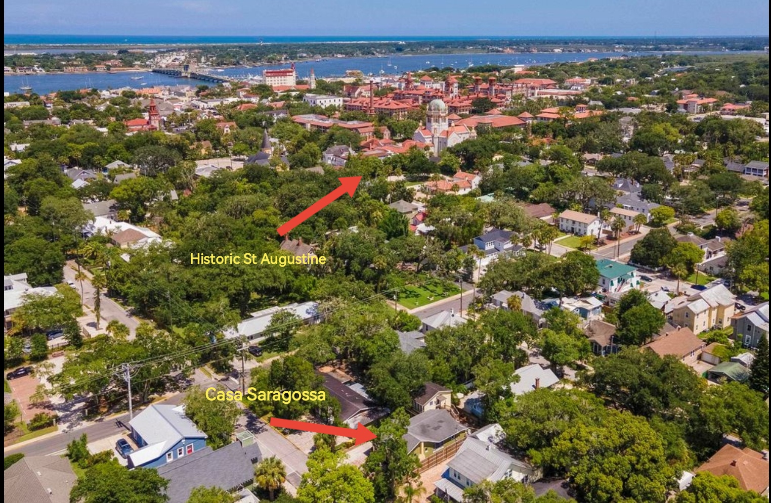 Casa Saragossa is just a few blocks away from all the action in downtown St. Augustine. You can walk everywhere!