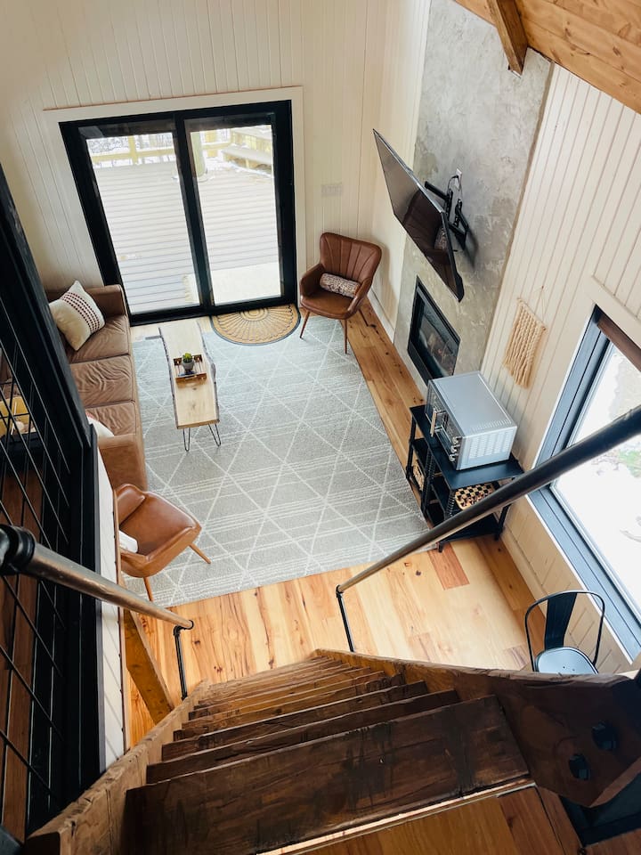 This loft bedroom is only accessible by ship’s ladder.