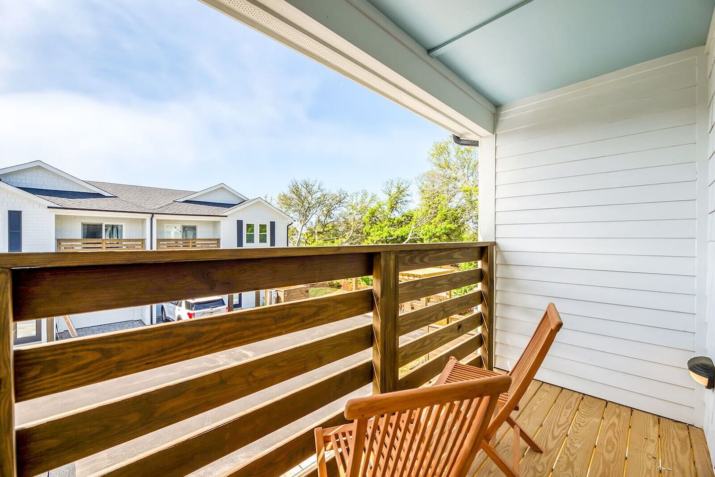 Enjoy fresh coastal air from this peaceful balcony