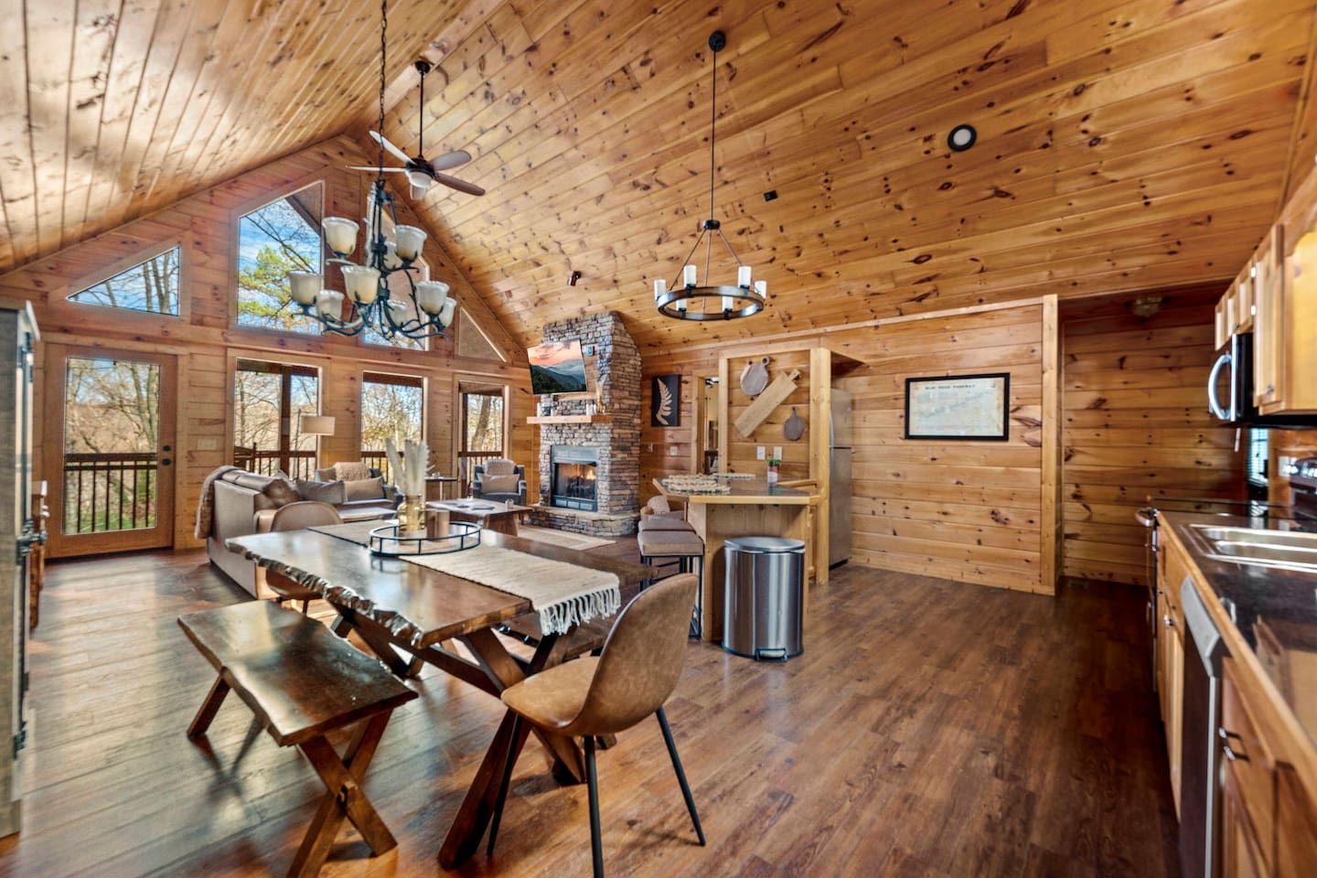 Dining area and kitchen