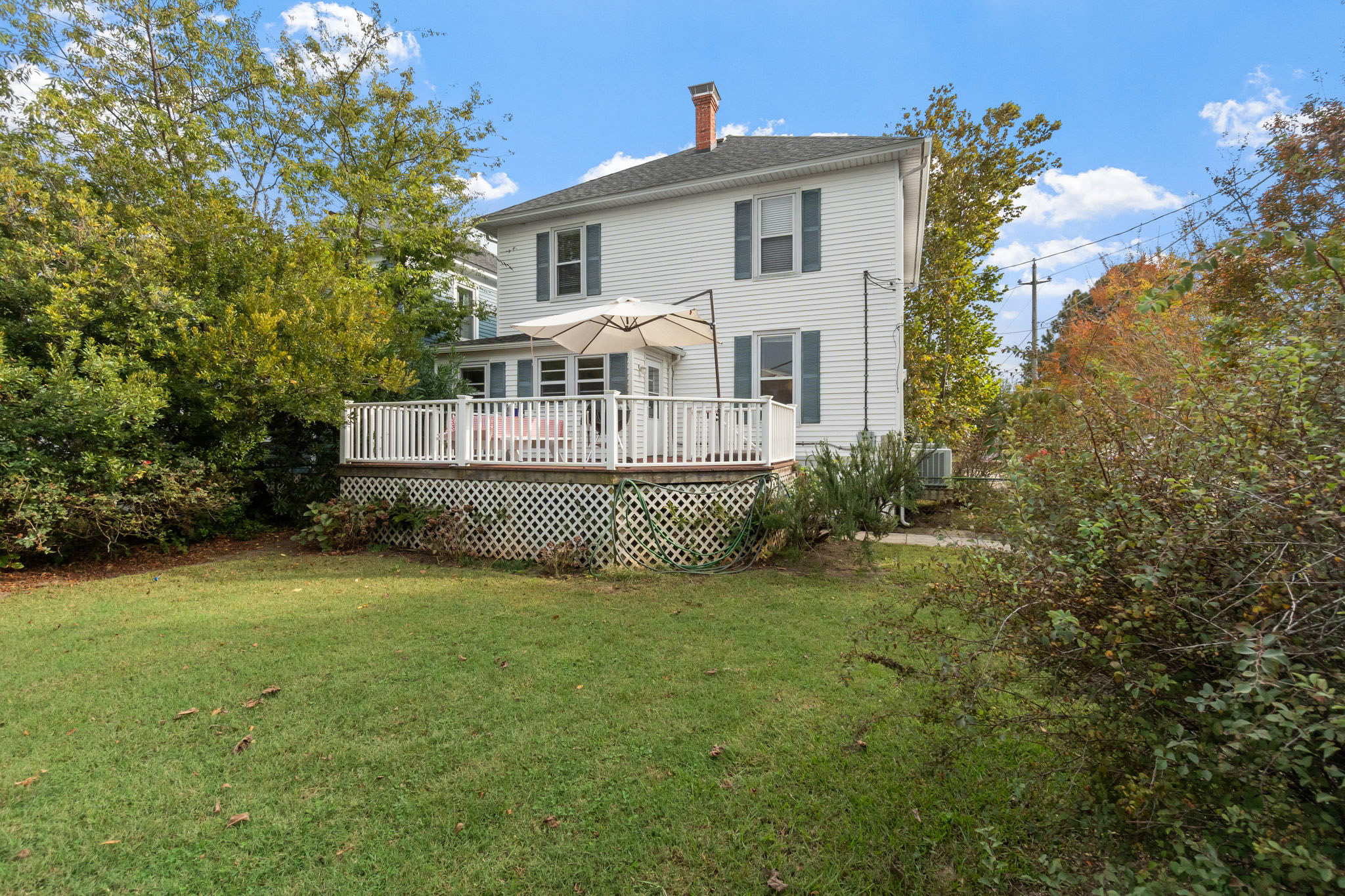 large fenced back yard