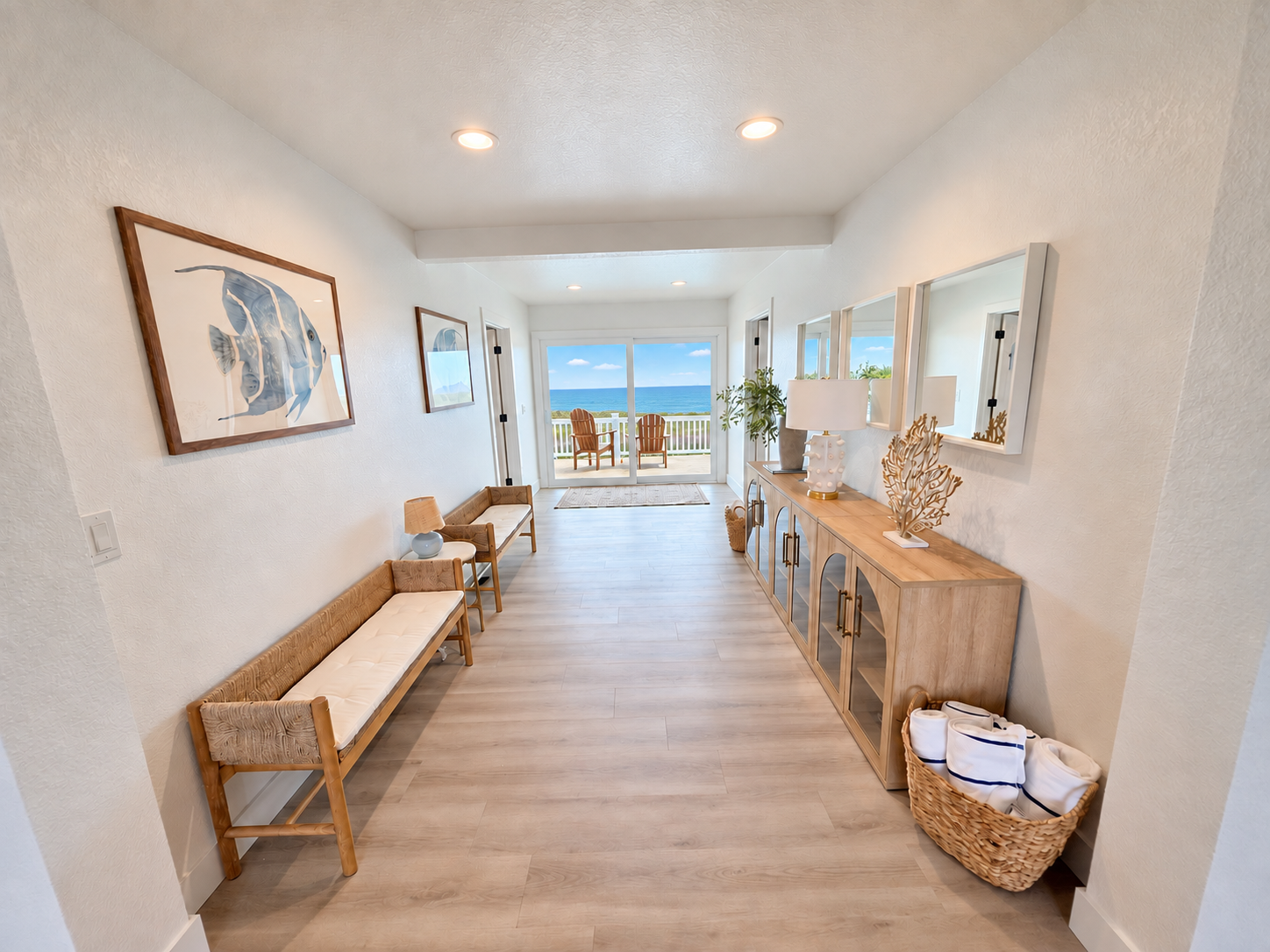 Ocean view soon at you walk in the main front door mid level. 