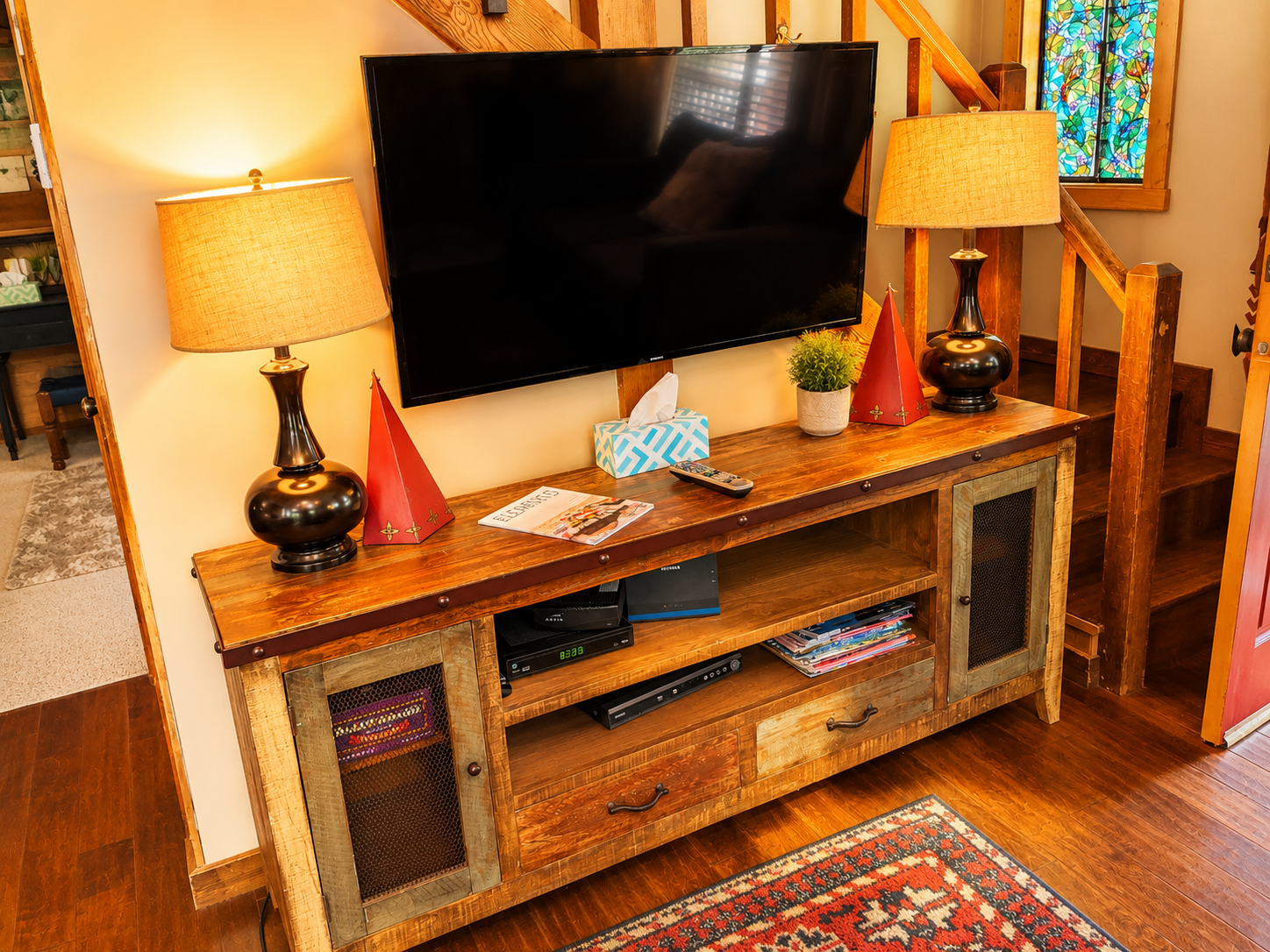 We have cable television in the main living area as well as in the master bedroom and upstairs loft area.  We also have wifi with high speed internet.  We also stock some reading materials and board games for your enjoyment.