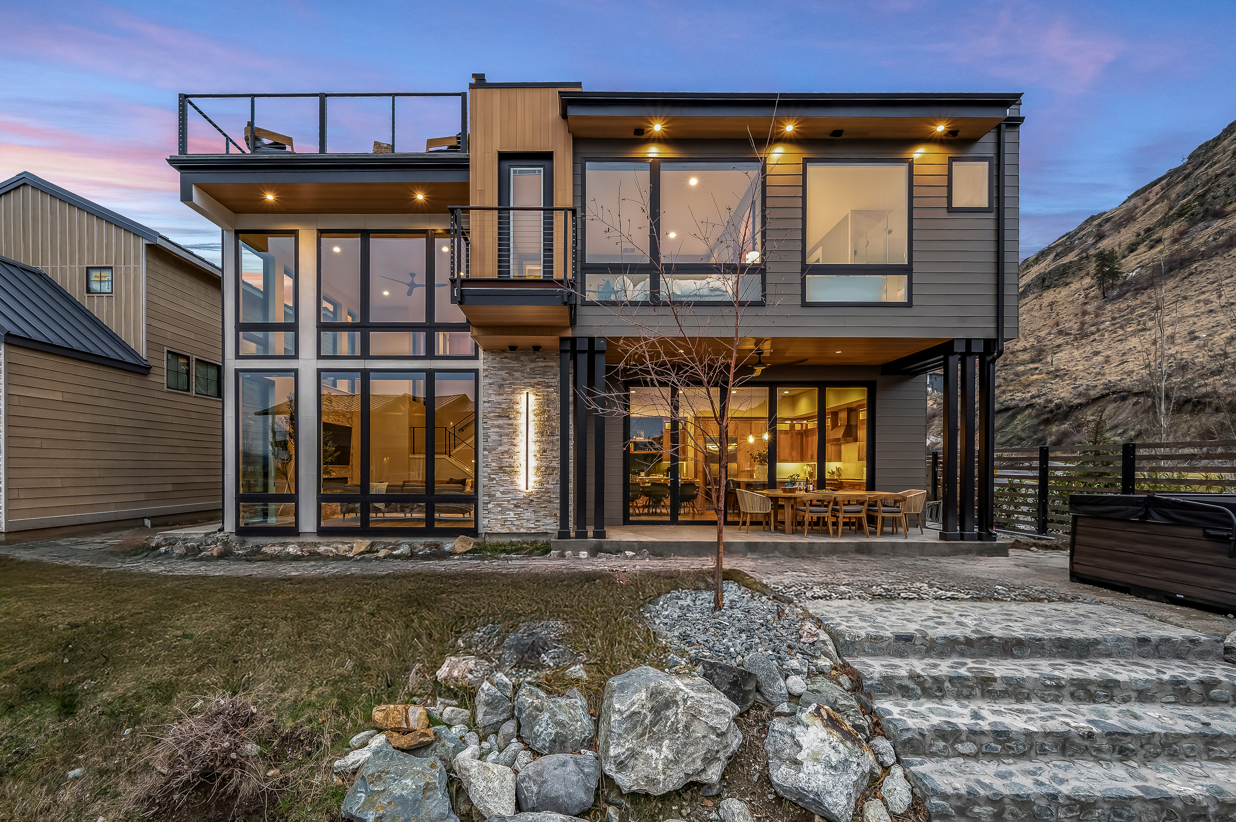 Back view - Lakefront with dock and private cove/canal shared with only 2 neighbors