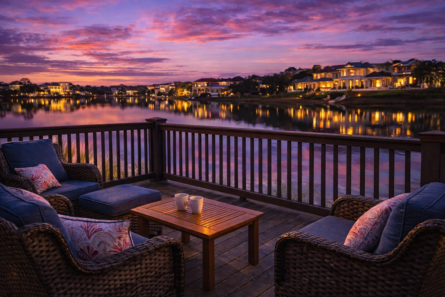 What a great view from the deck, just after sunset!