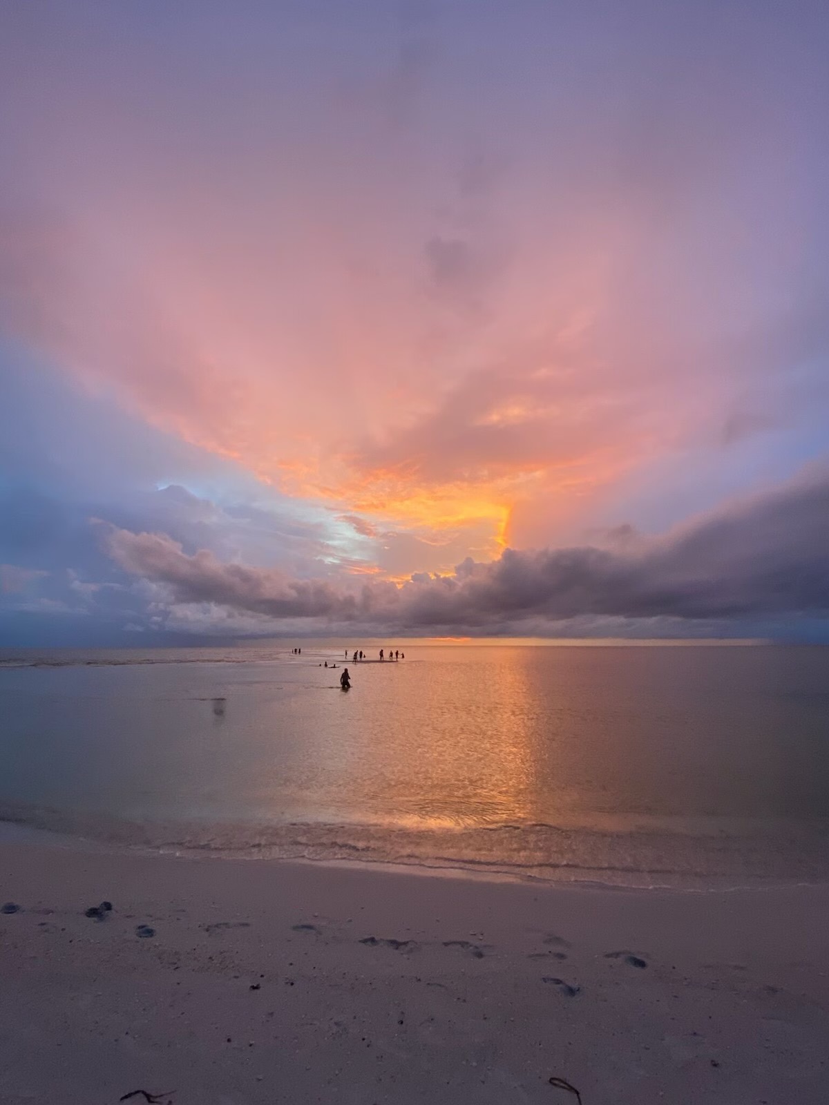 Sunset over the sandbar