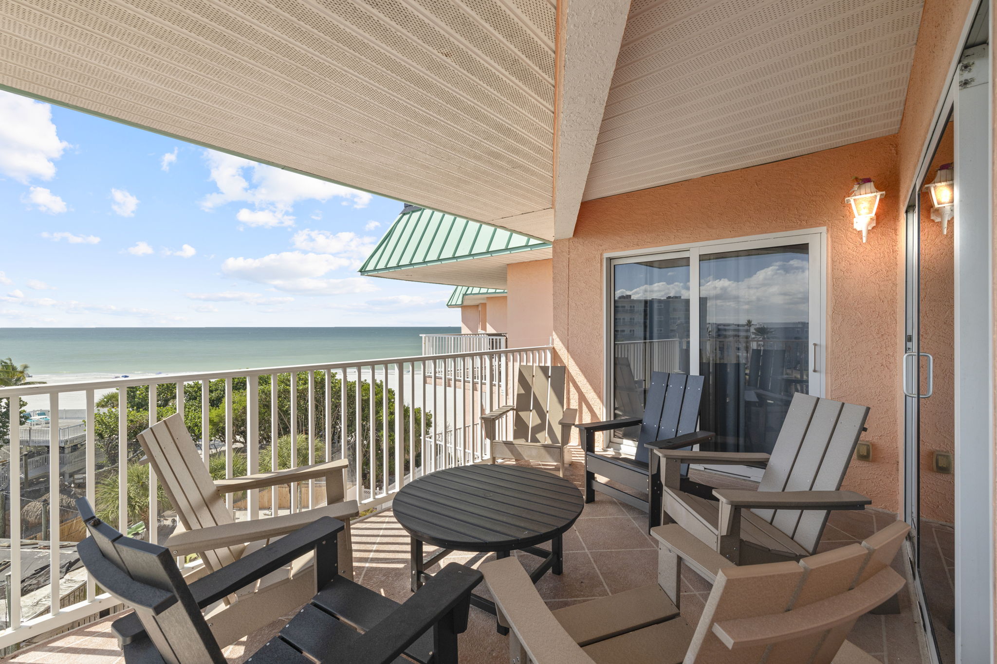 Gulf views from the massive balcony.