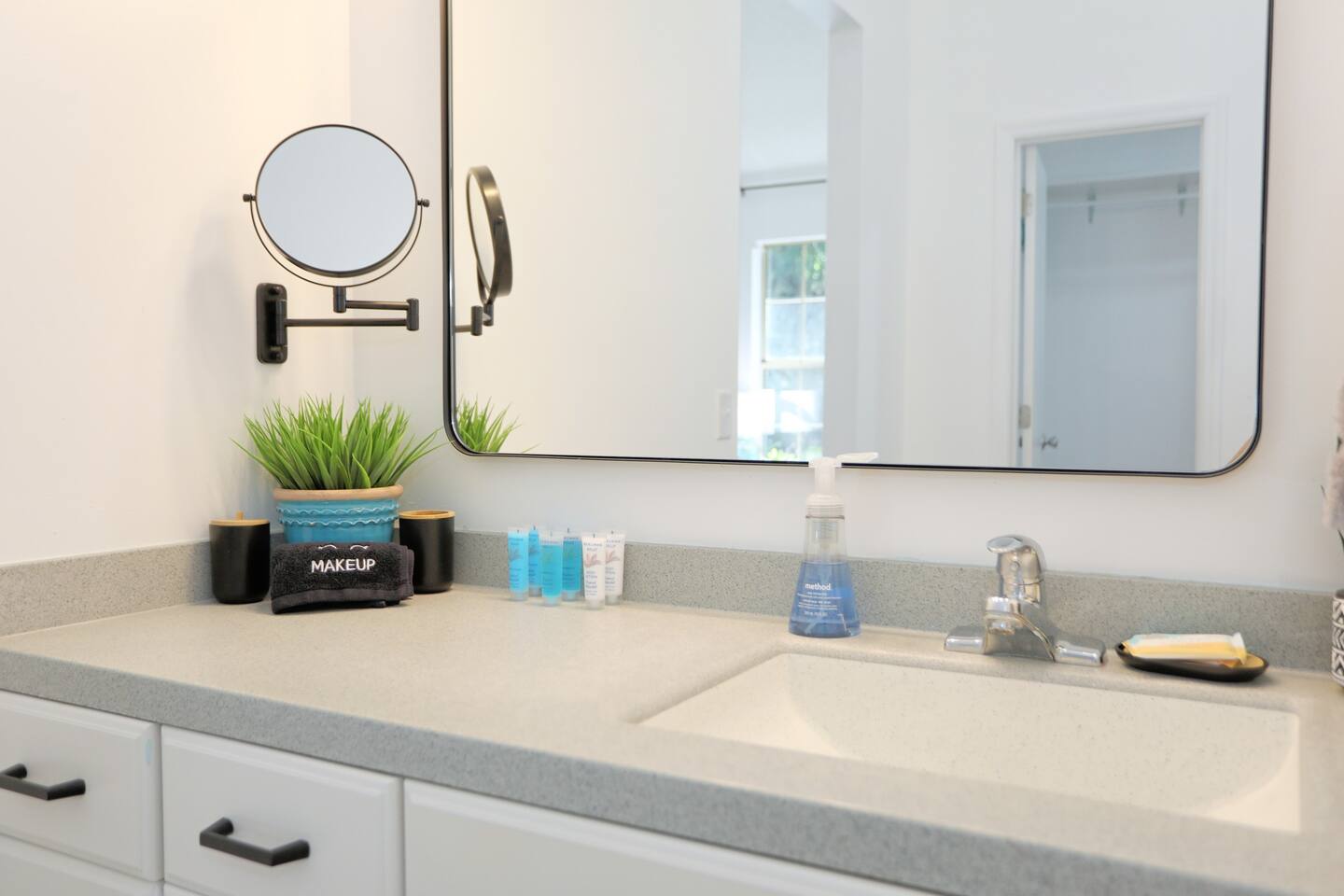 Indulge in the primary bath, a relaxing retreat with modern fixtures and plenty of space to refresh and unwind.