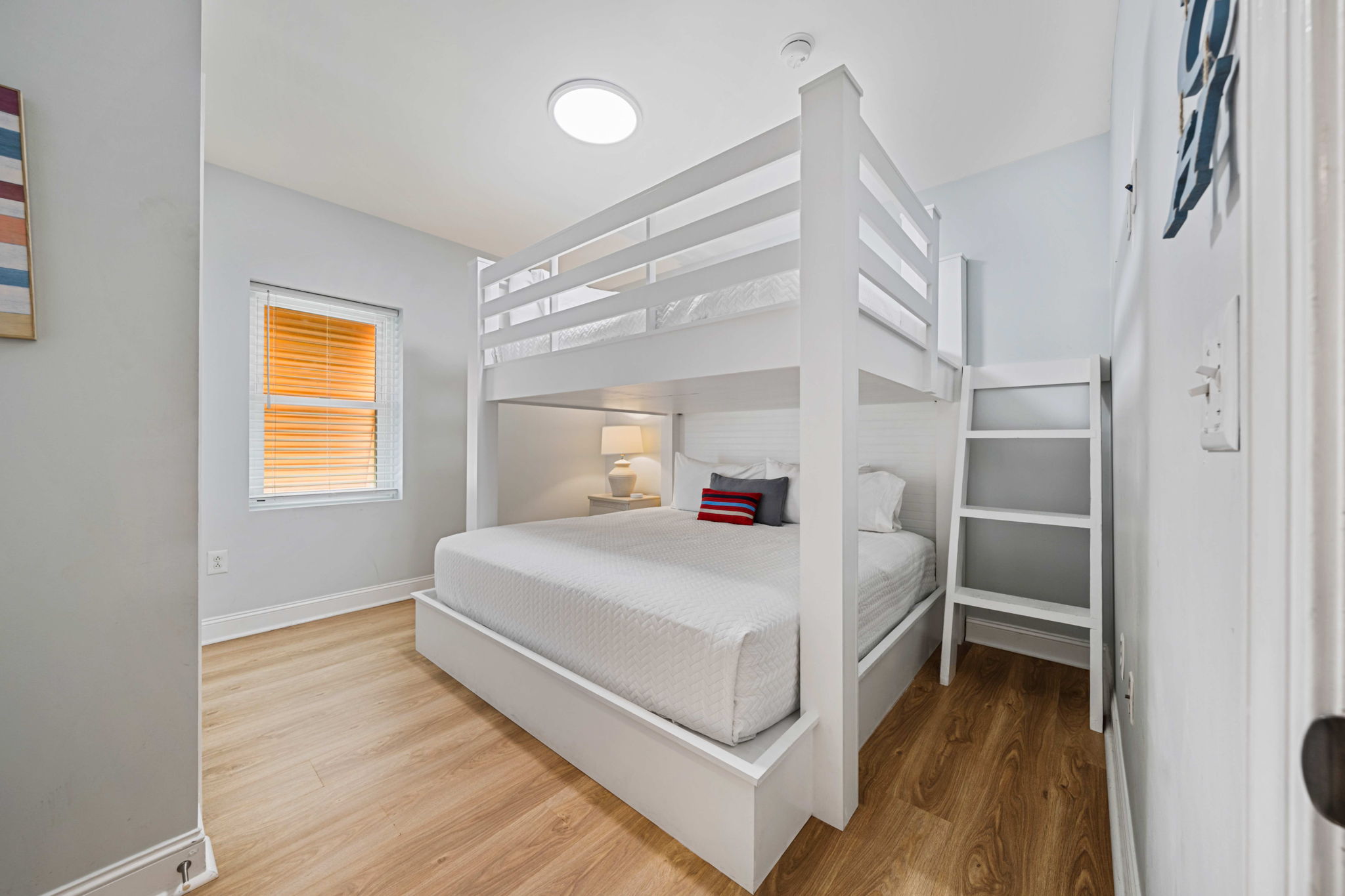 Bedroom 3: Bunk room, queen over king shares jack n jill bath | Sea Gull | 201 Oceanview | 1116 Ocean Blvd, Isle of Palms, SC | IOP Escapes