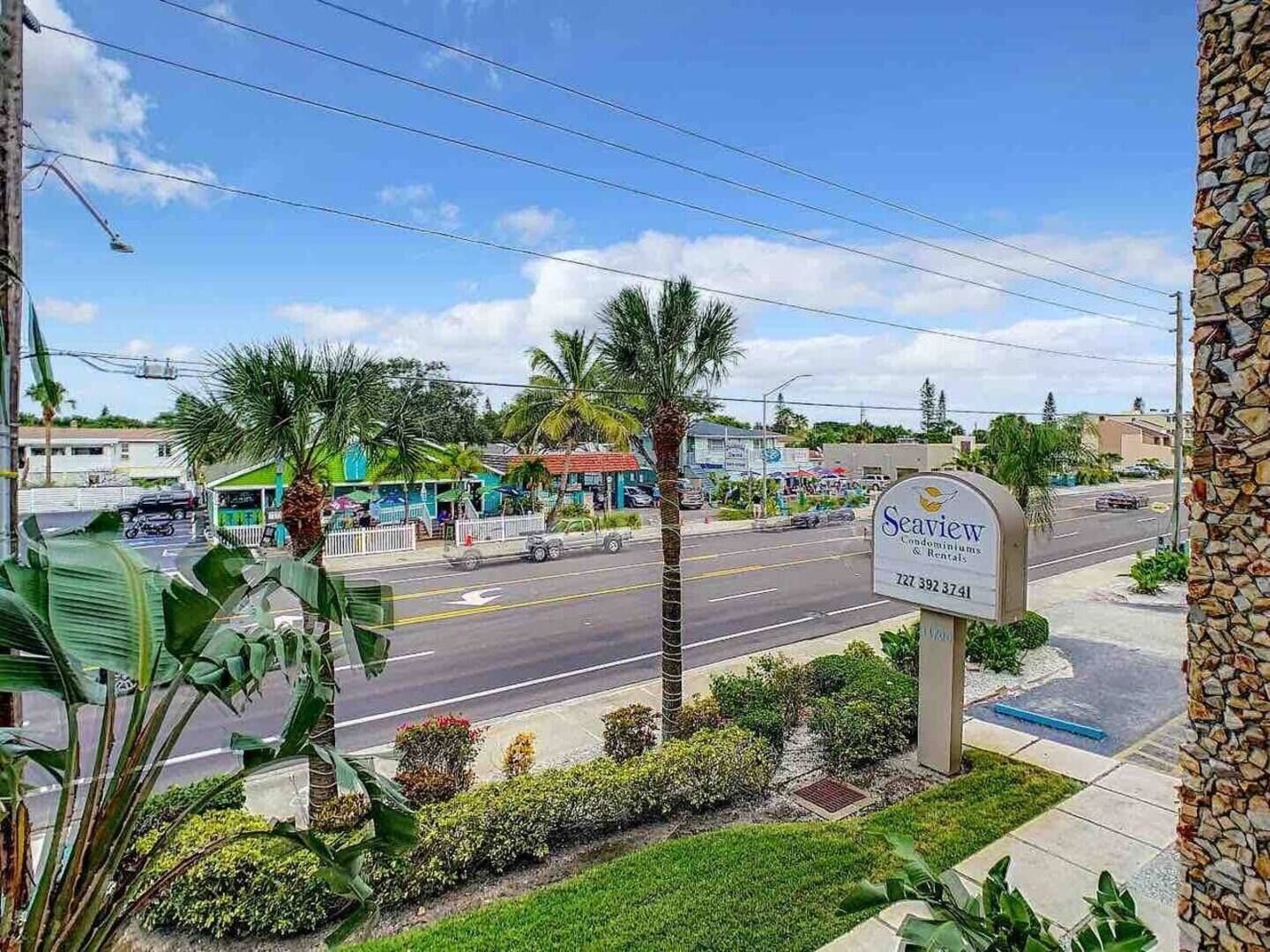 Walk across the street to dining options
