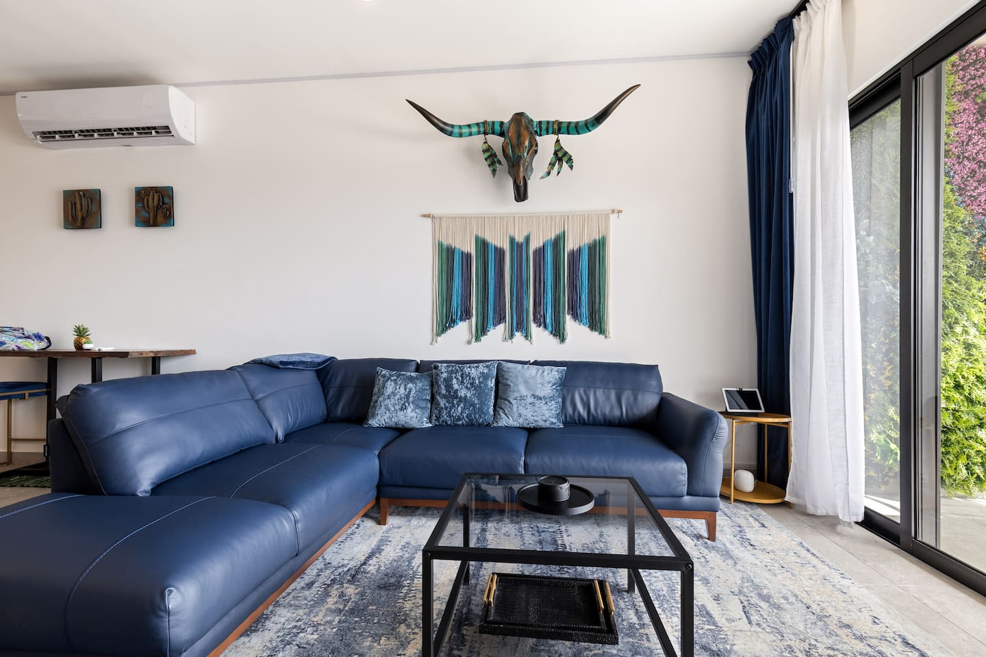 BOAL Italian Leather Sectional & Wall Art from Local artist.