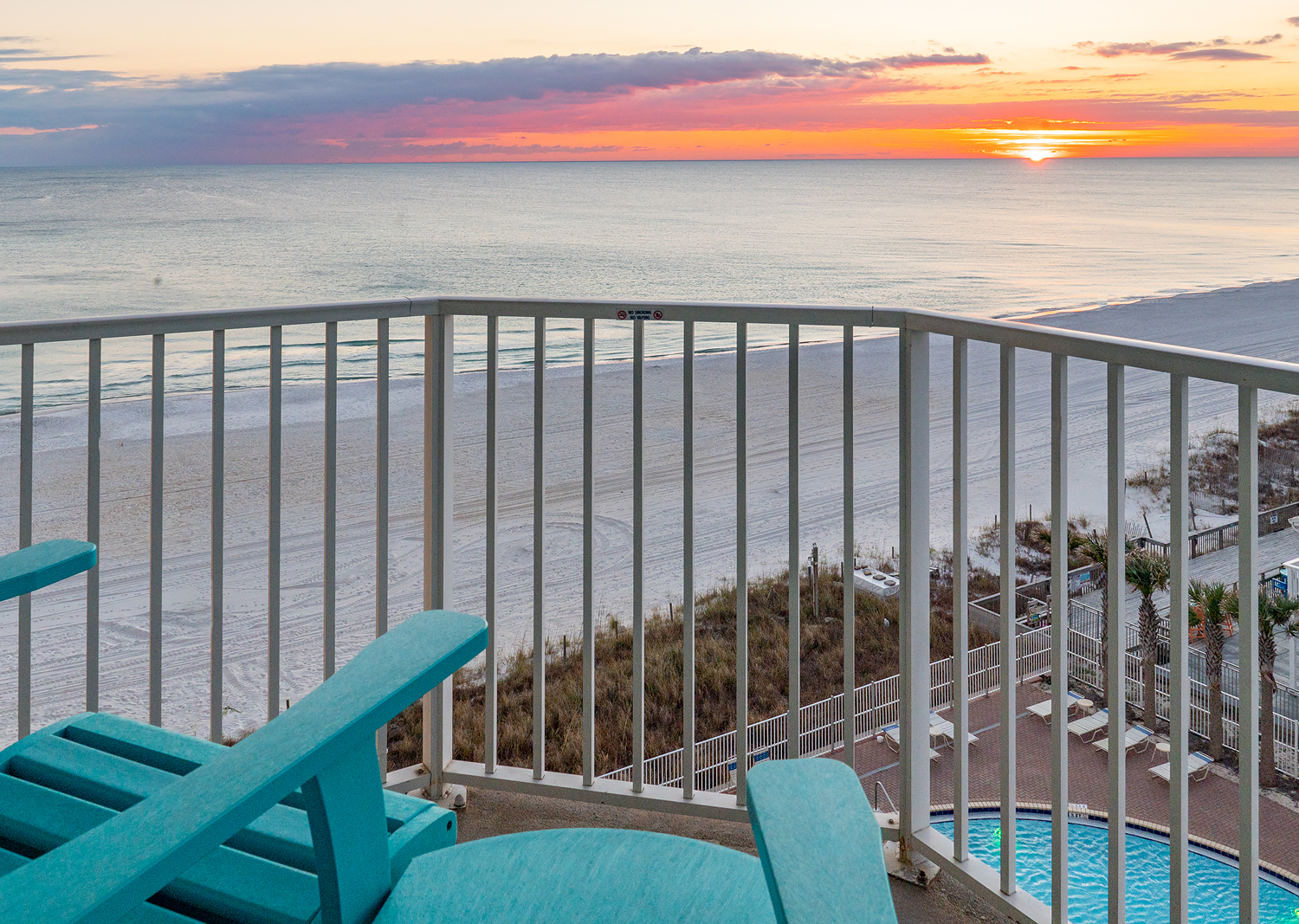 Amazing views from beachfront balcony