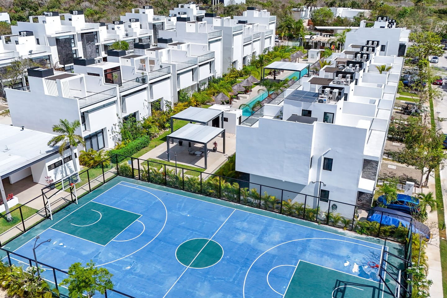 Top view of our gated home. 