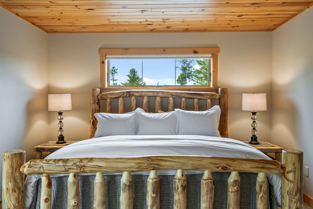 This charming first bedroom on the second floor is your quiet escape for a peaceful stay!