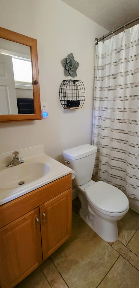 Full bathroom with tub
