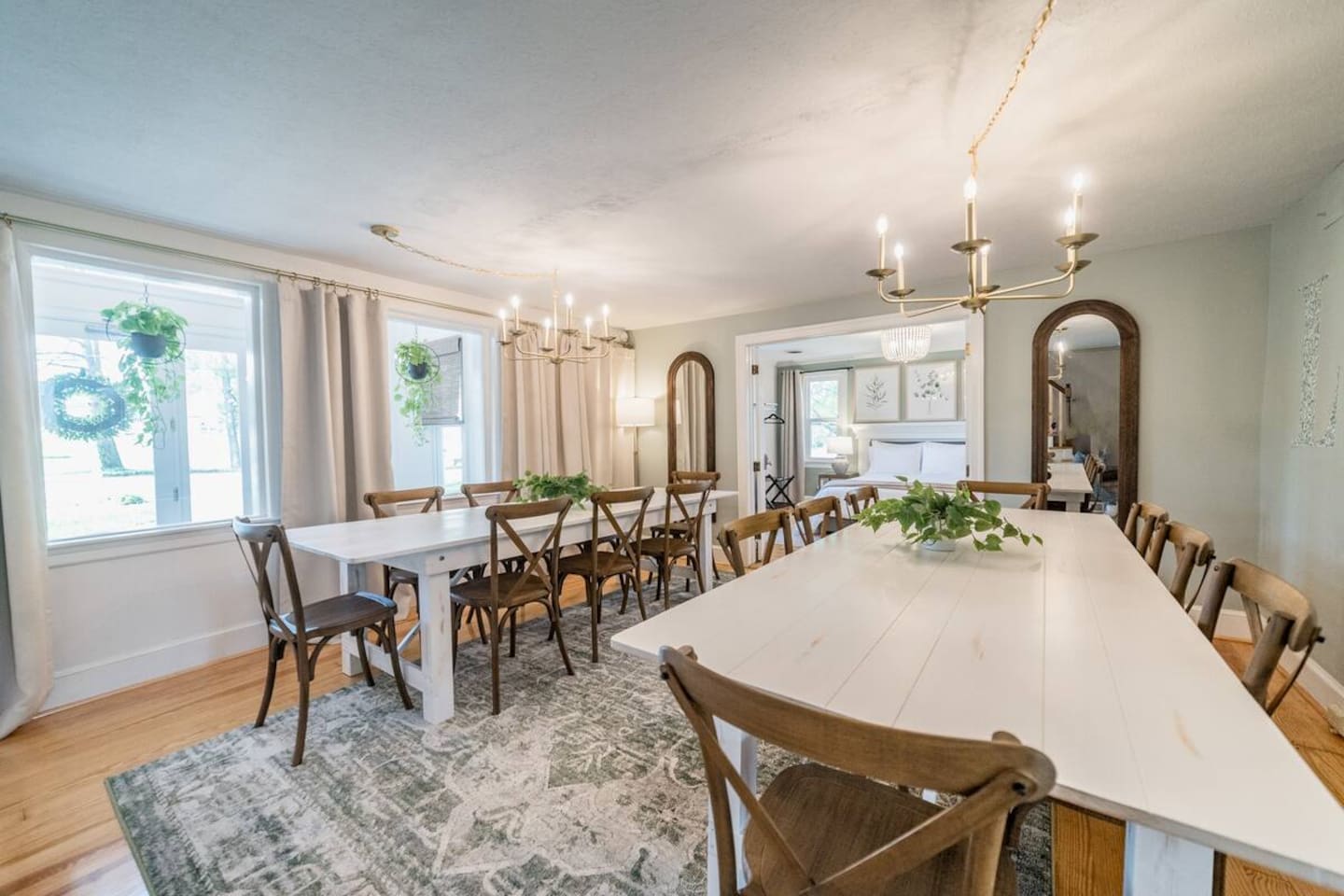 Interior entrance to the suite is through the dining room