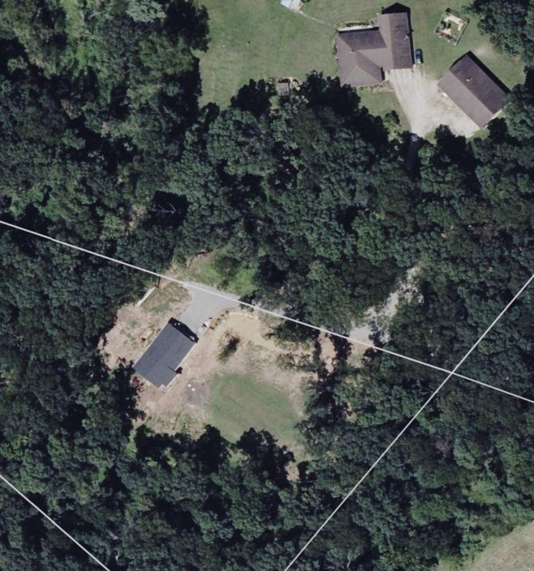 Aerial- The house is the lower one pictured