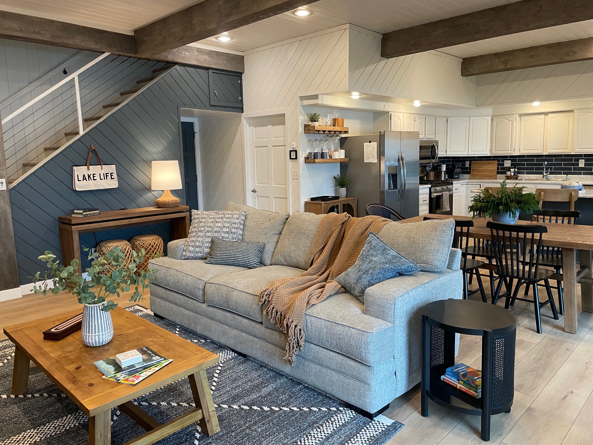 Open concept living/dining/kitchen