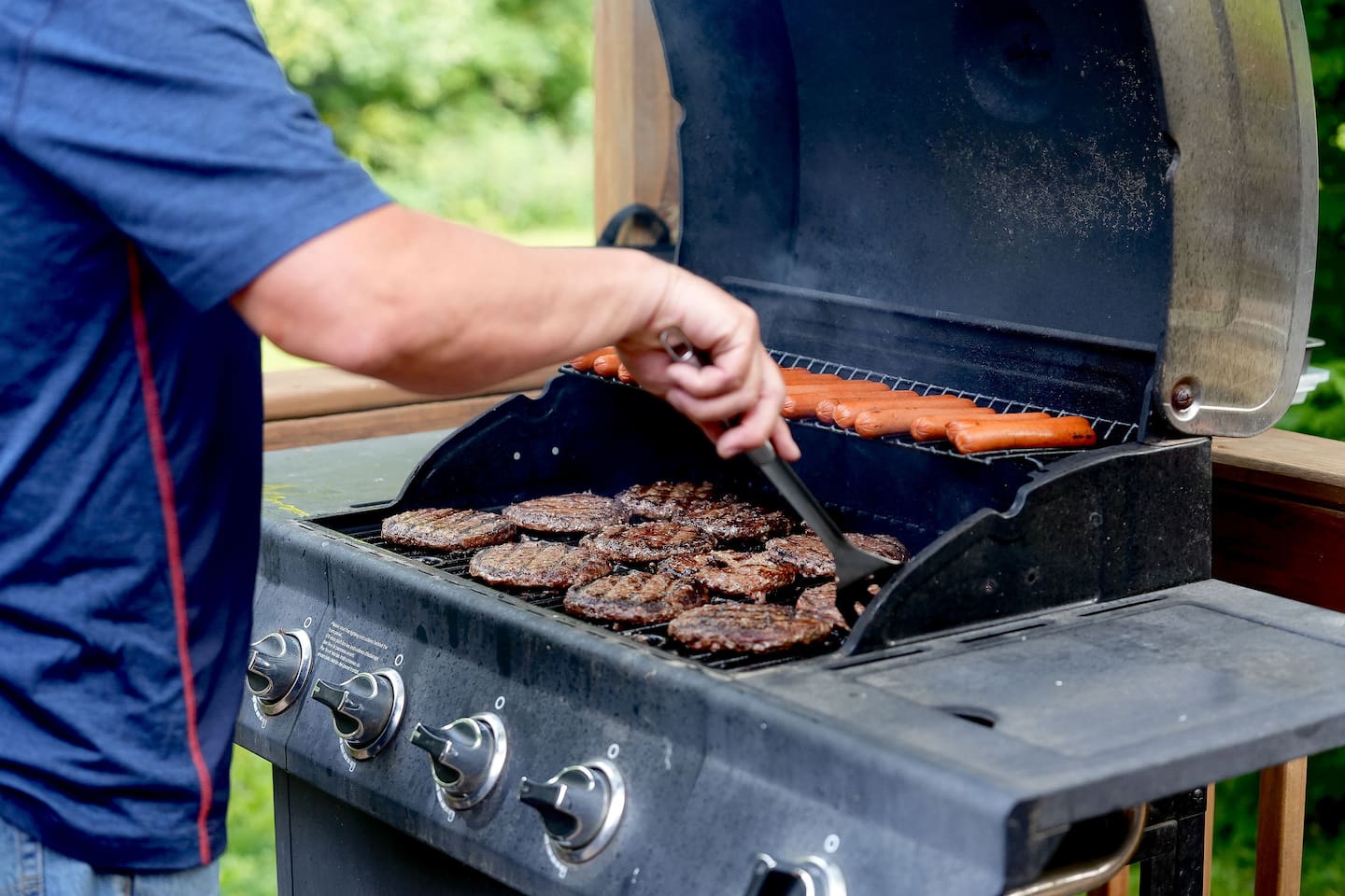 Grill a delicious meal on the propane grill.