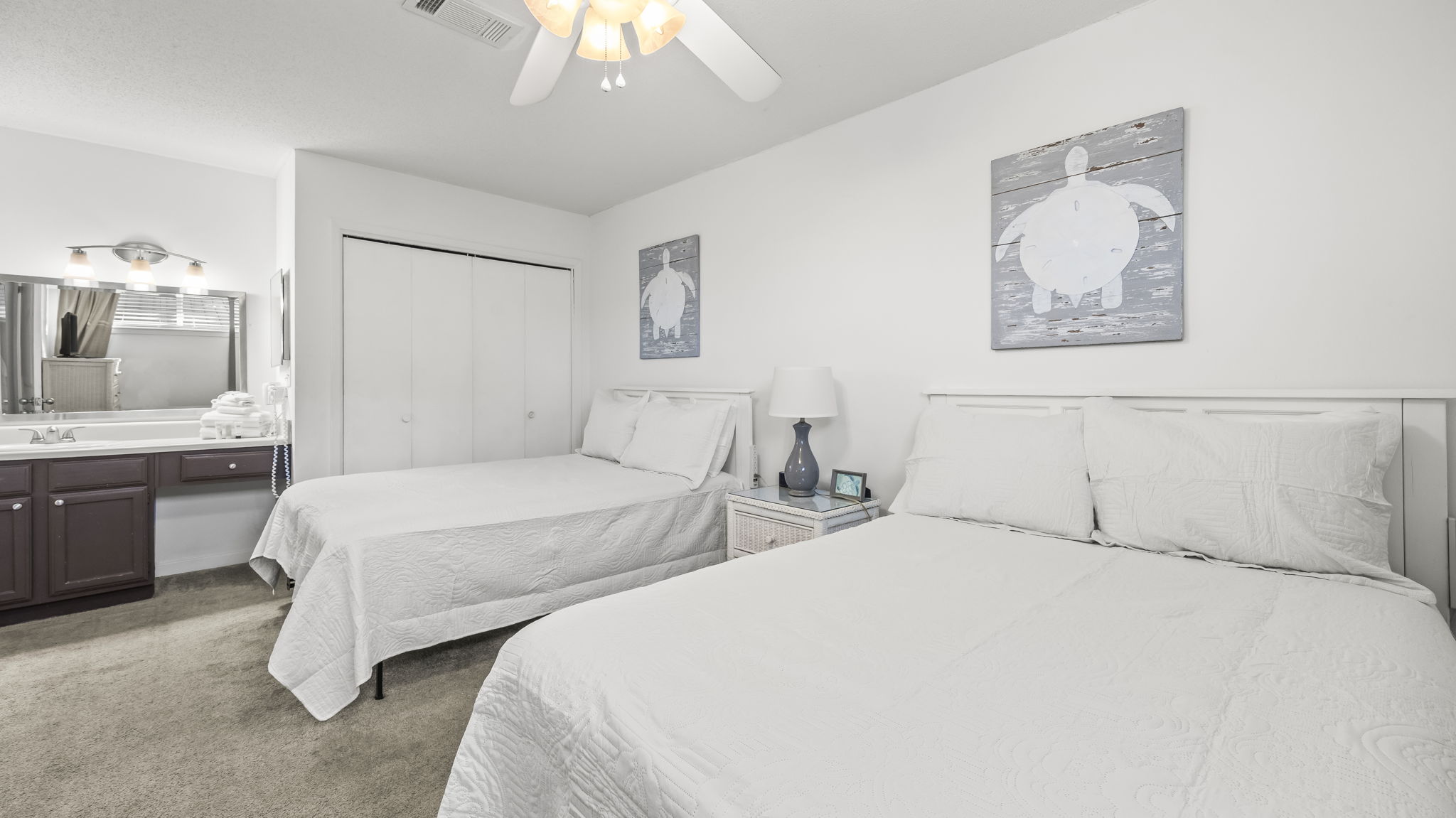 Upstairs bedroom two beds