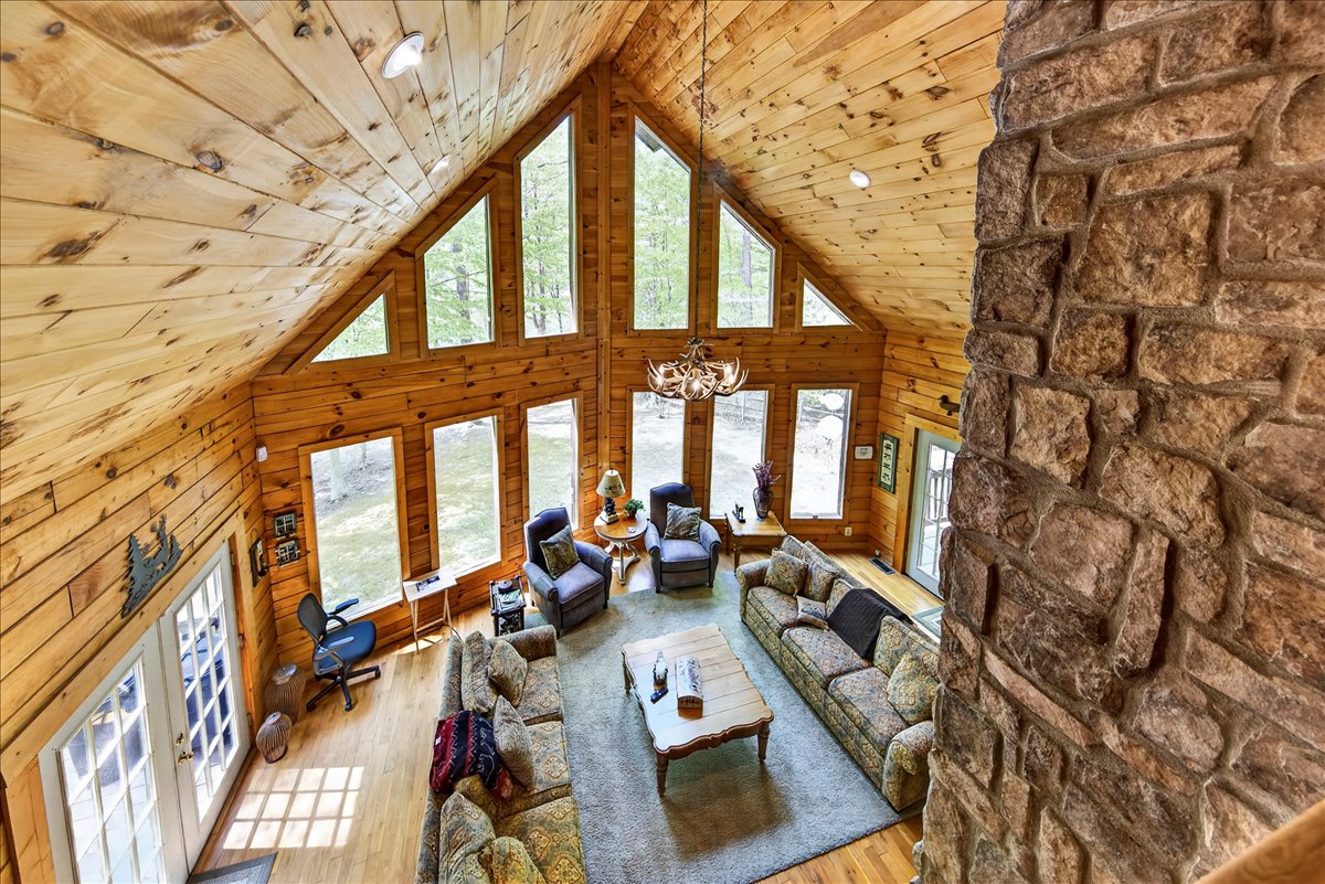 Lake views from the couch.