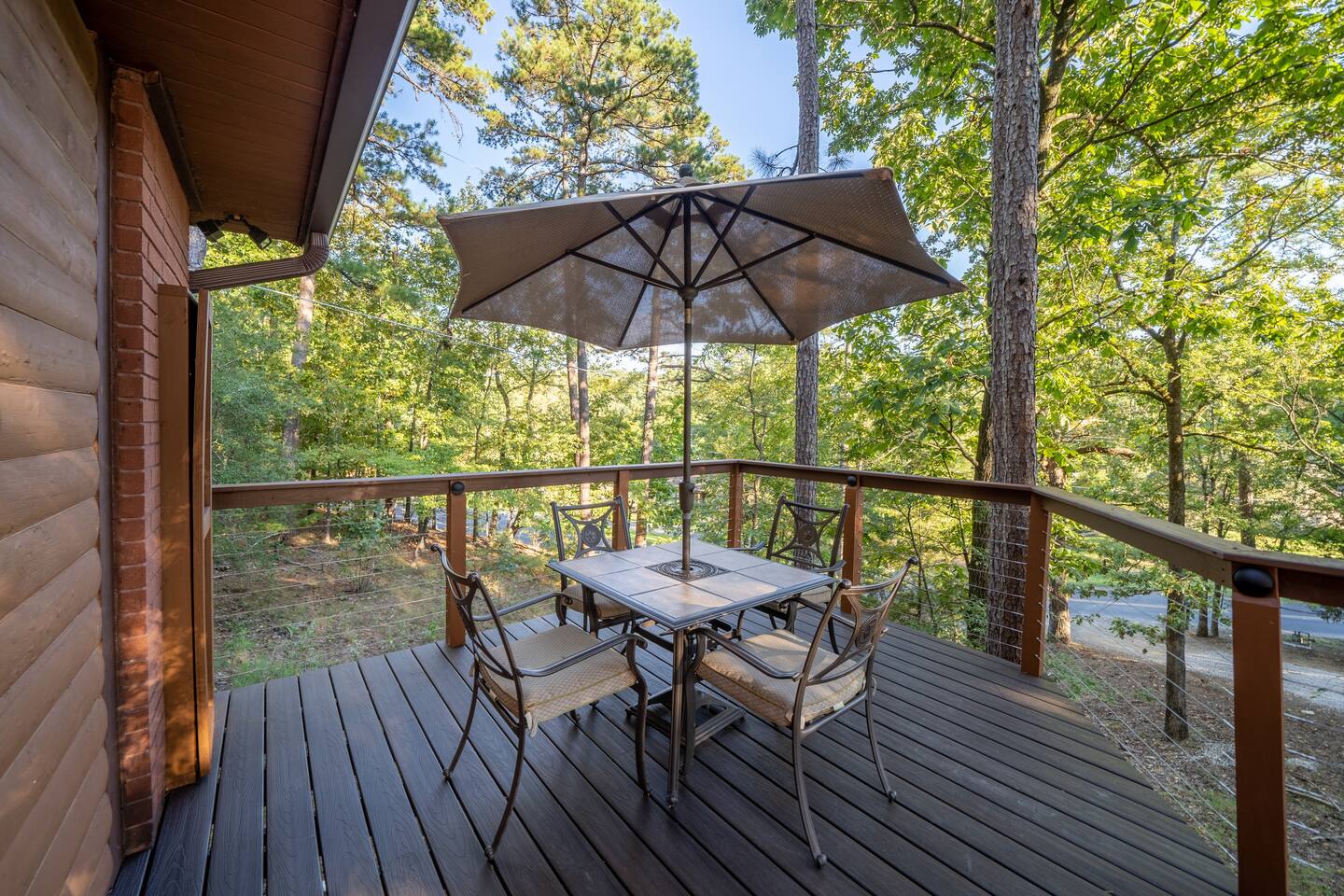 High in the trees, tranquility, lunch  -Front Deck
