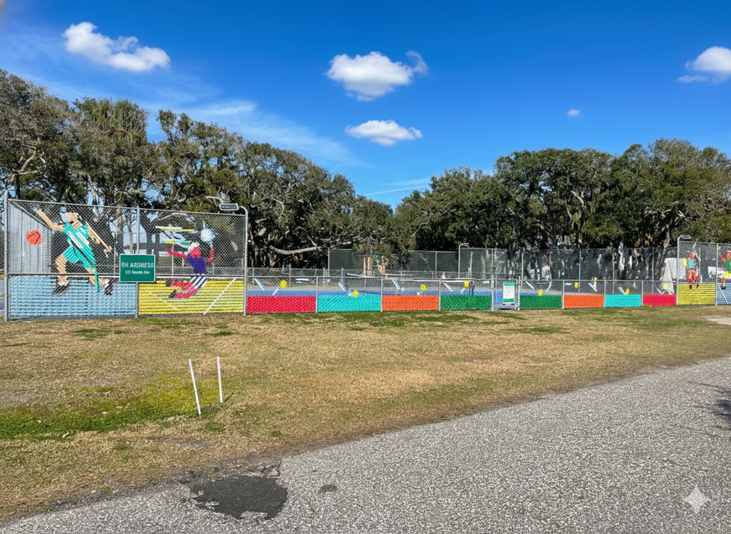 Tennis and Pickleball courts across the street