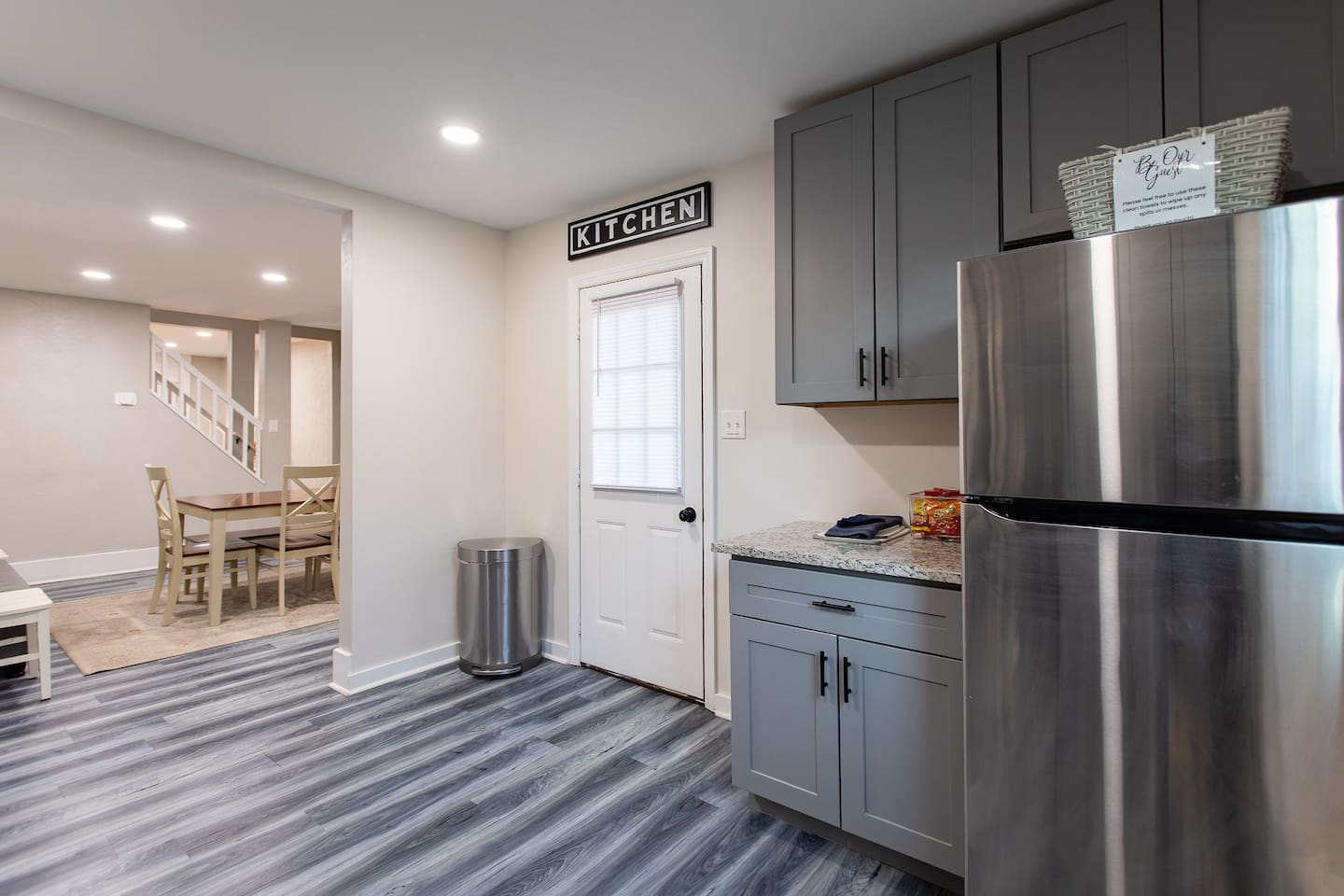 Prep and cook your best culinary creations in the fully equipped kitchen with all the standard major appliances – refrigerator, stove/oven, microwave, and dishwasher.