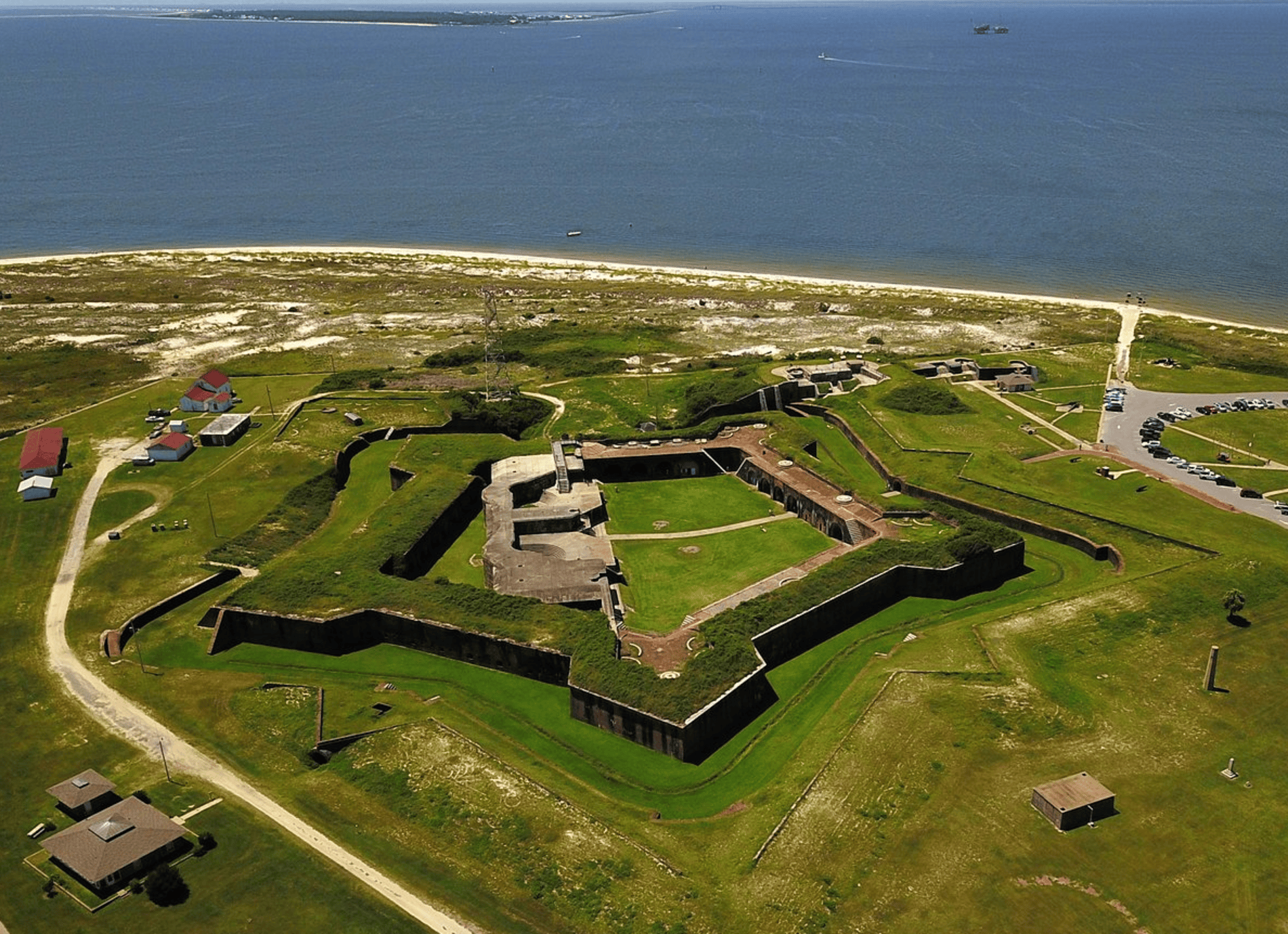 Fort Morgan is an actual fort that dates back to before the civil war. The saying, "Damn the Torpedos full speed ahead!" is from the battle of Mobile Bay that was fought there. Makes for a great daytime activity
