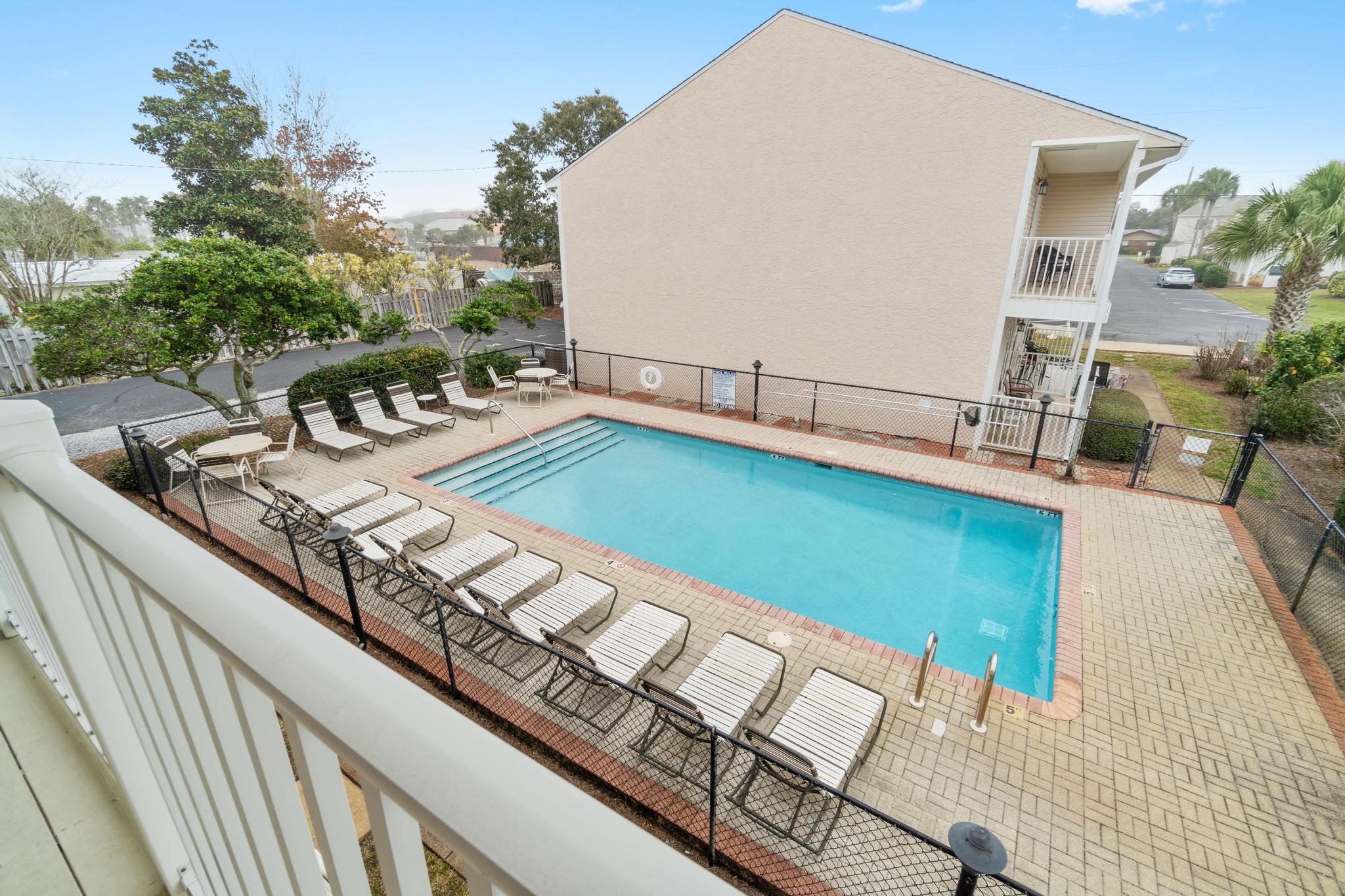 View of 2nd pool from the master bedroom