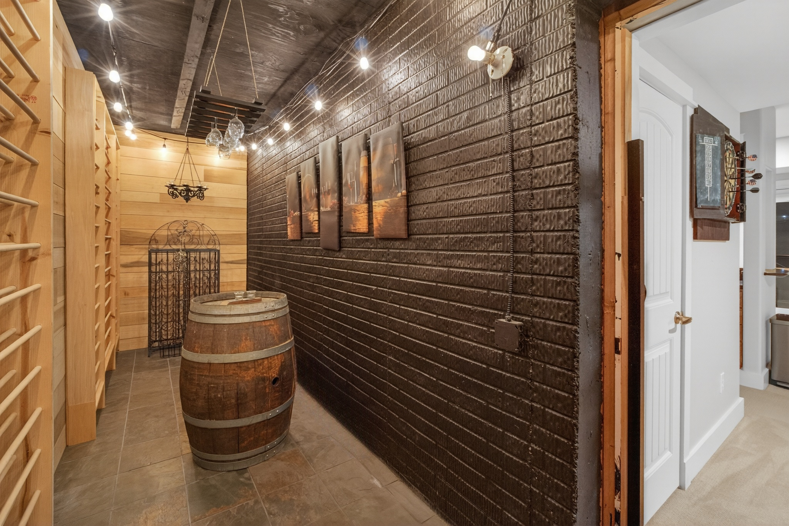 Hidden speakeasy-style wine cellar experience