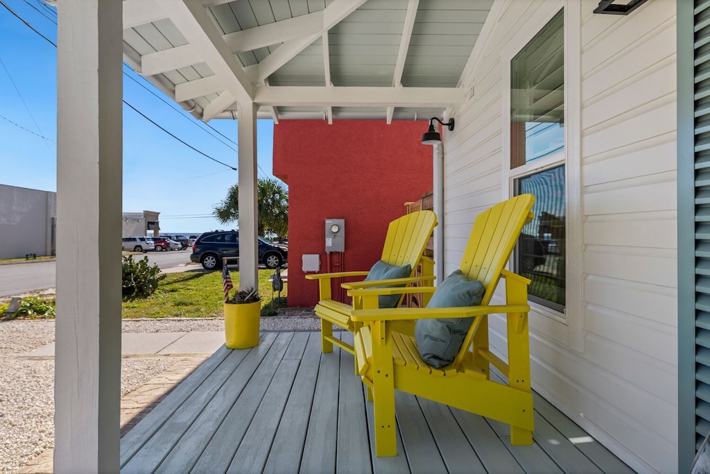 Sit on the front porch in the morning and sip coffee while looking out toward the surf.