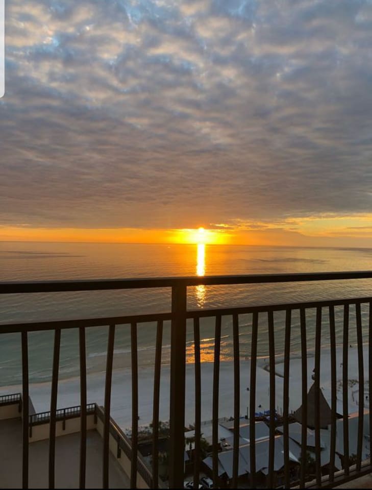 Sunset from balcony 