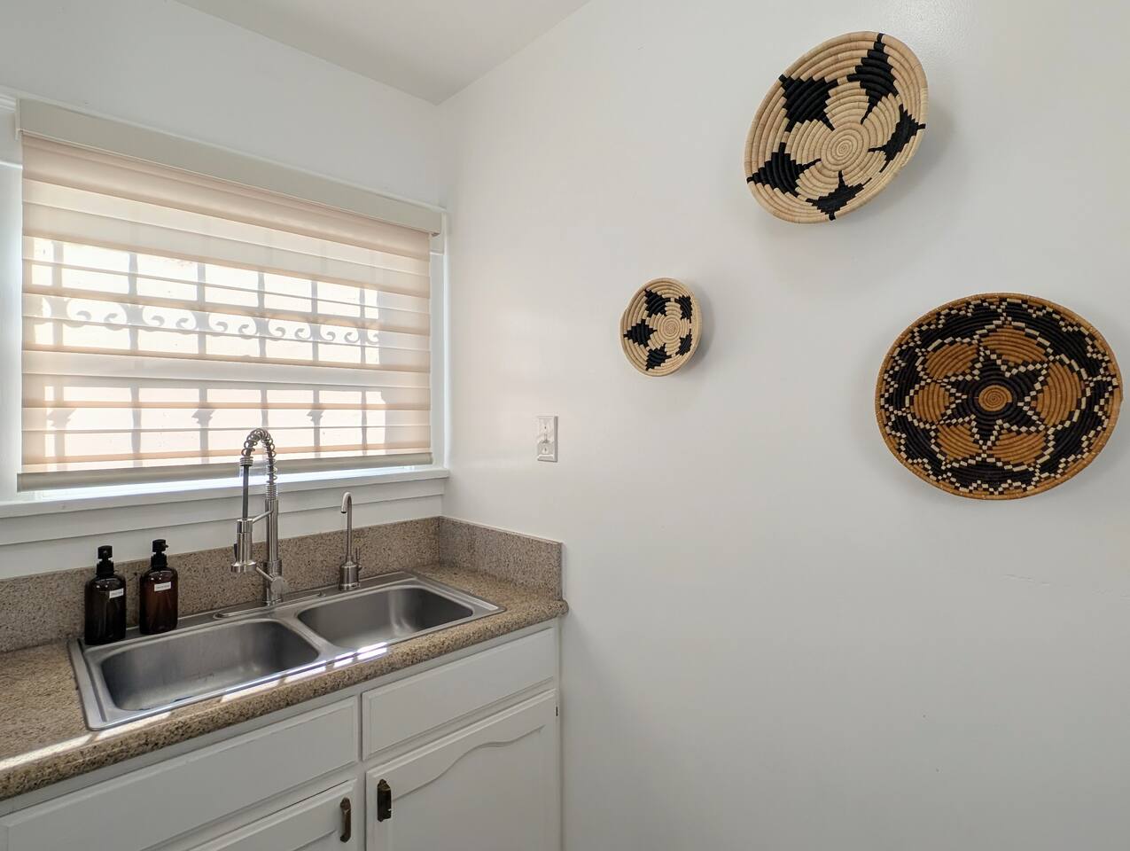 Bright, well-equipped kitchen for home-cooked meals and morning coffee.