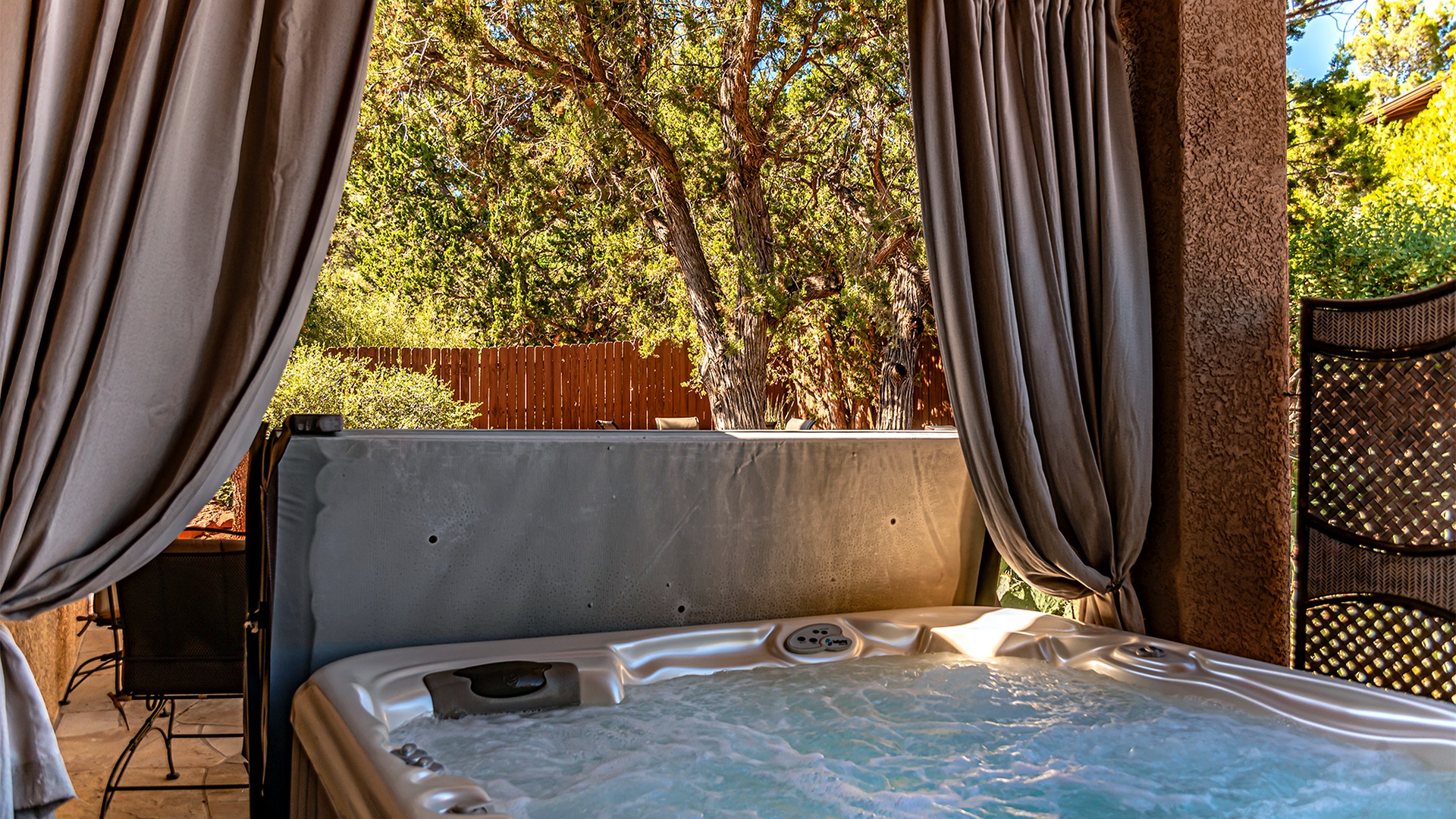Back Yard and Hot Tub/Jacuzzi