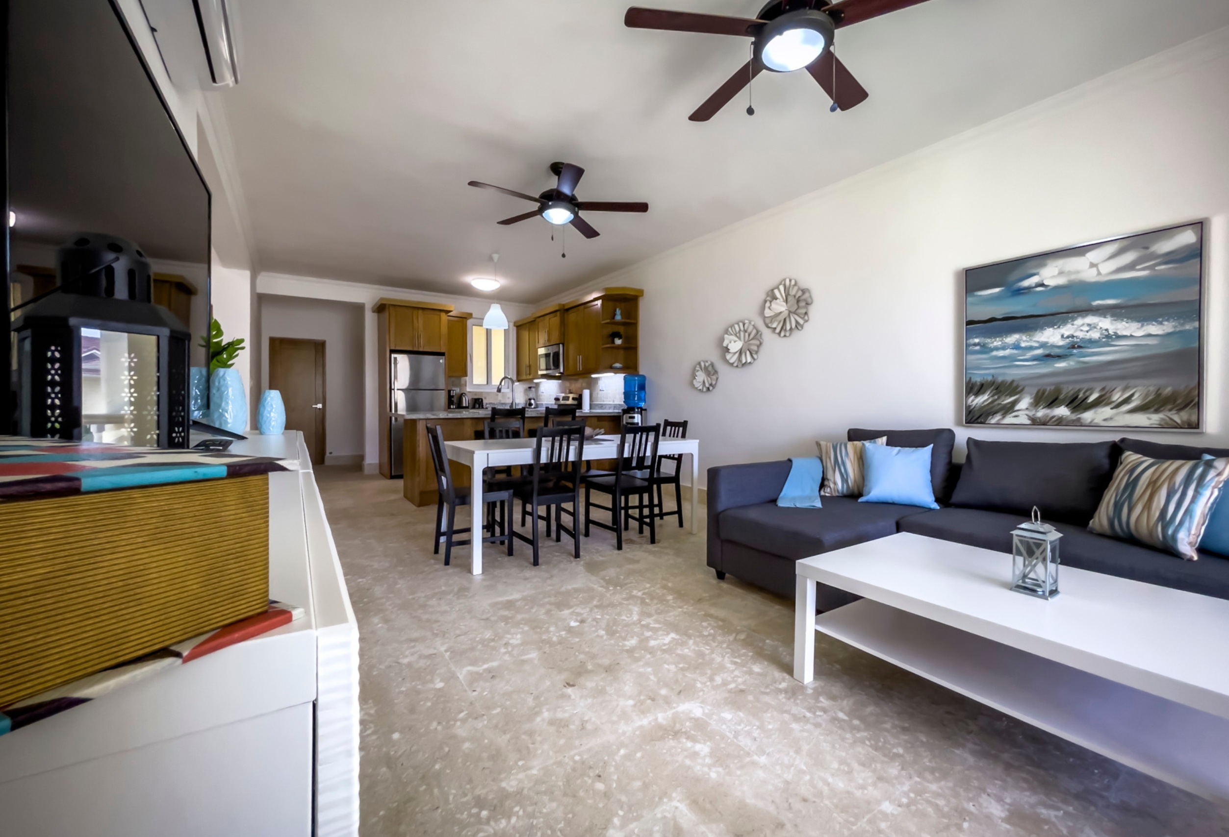 Living area and dining